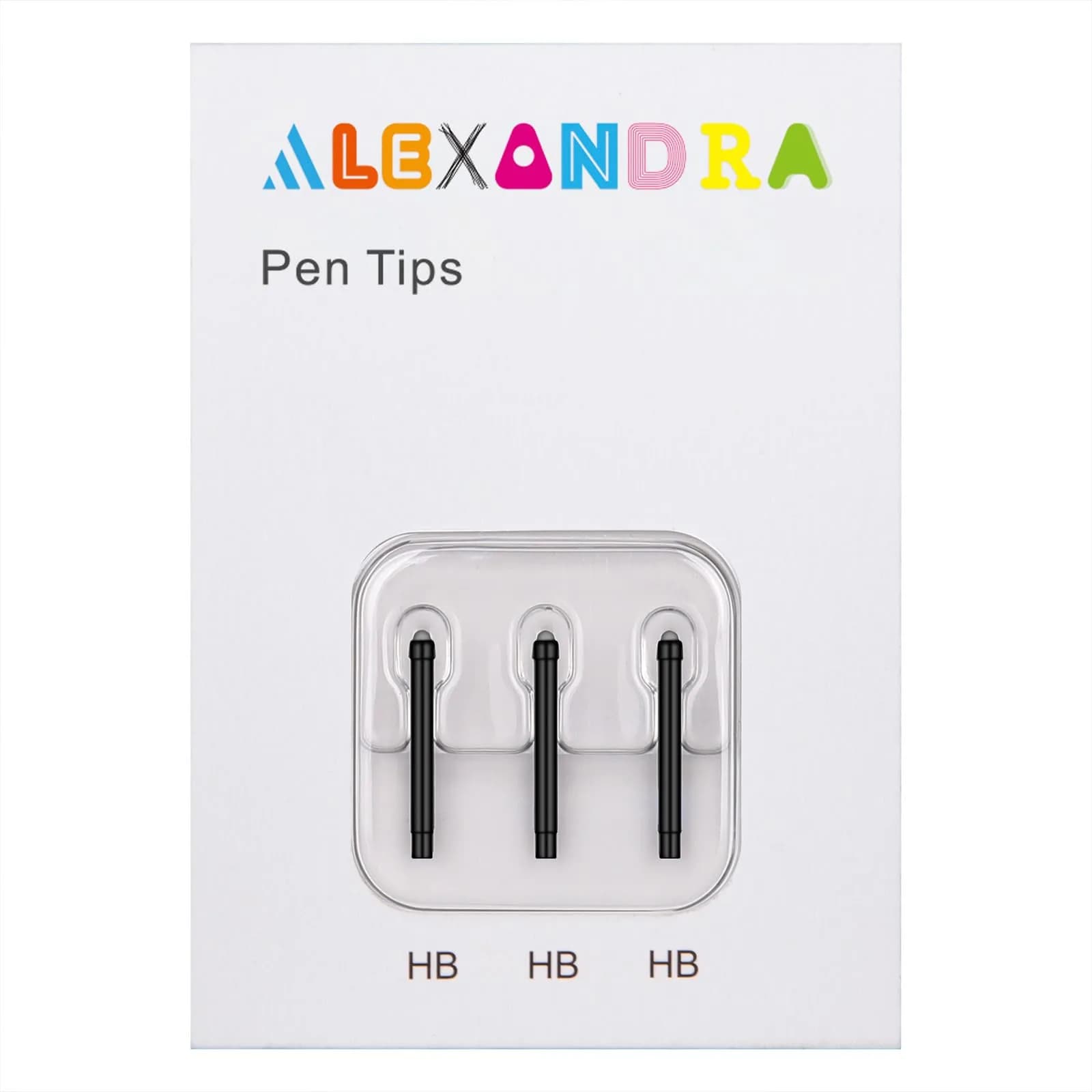 ALEXANDRA Original Surface Pen Tips Replacement (3 × HB) for Surface Pro 4 Pen & Surface Pro 2017 Pen | 1.6 cm (0.63 in) - main product image