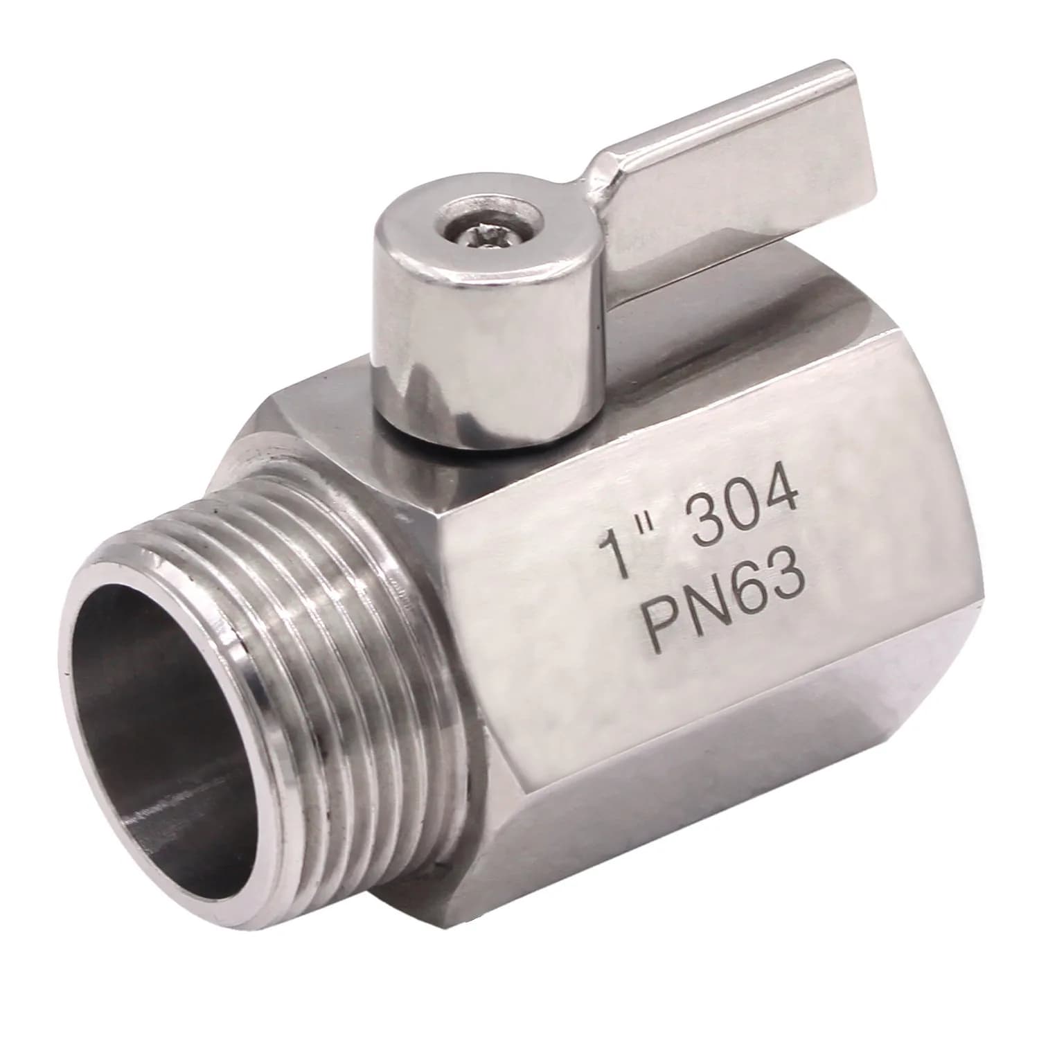 DERNORD 1/8 Inch Stainless Steel Mini Ball Valve NPT FxM Thread Pack of 2 | Corrosion-Resistant, Suitable for Water & Gas