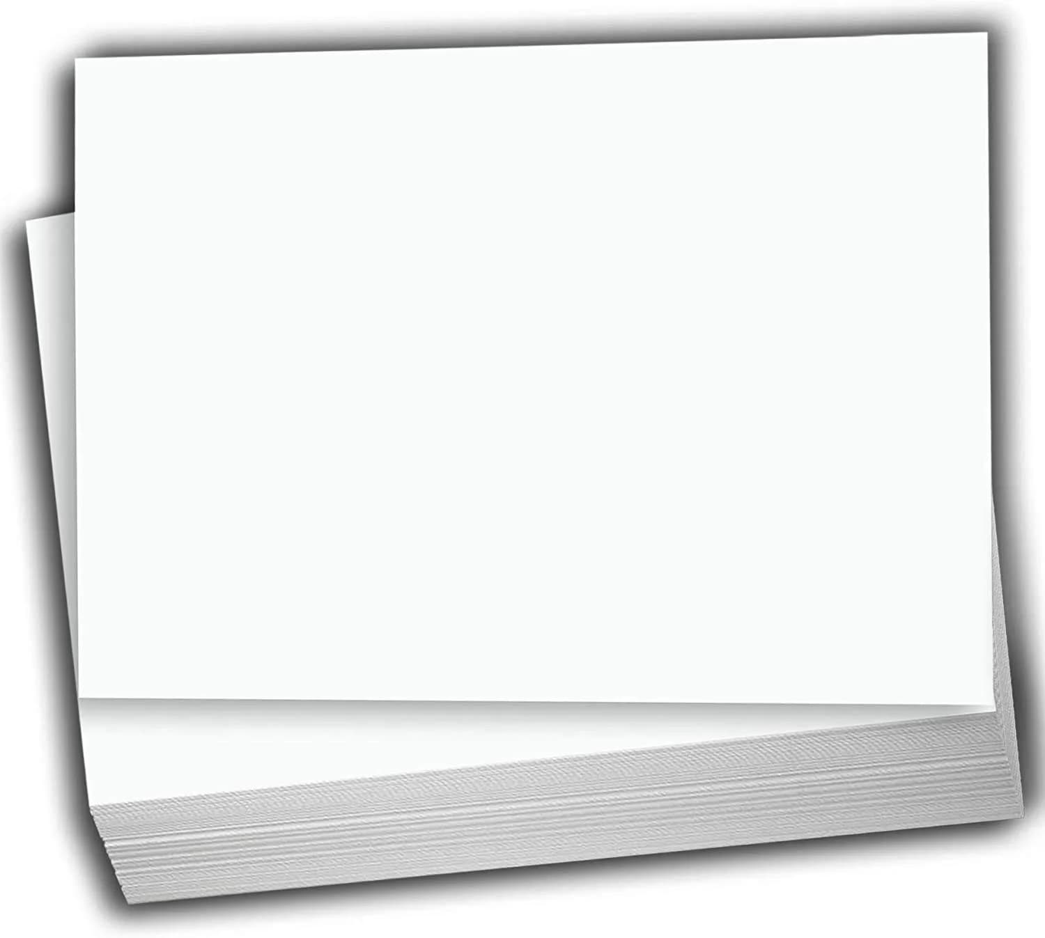 Hamilco White 80lb Cover Heavy 5.5x8.5 Cardstock for Invitations | Premium USA Import
