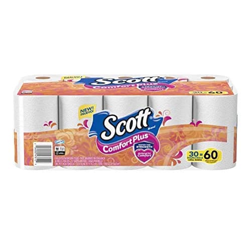 Scott ComfortPlus Toilet Paper Double Roll Bath Tissue, 30 Count | 231 Sheets Per Roll - main product image