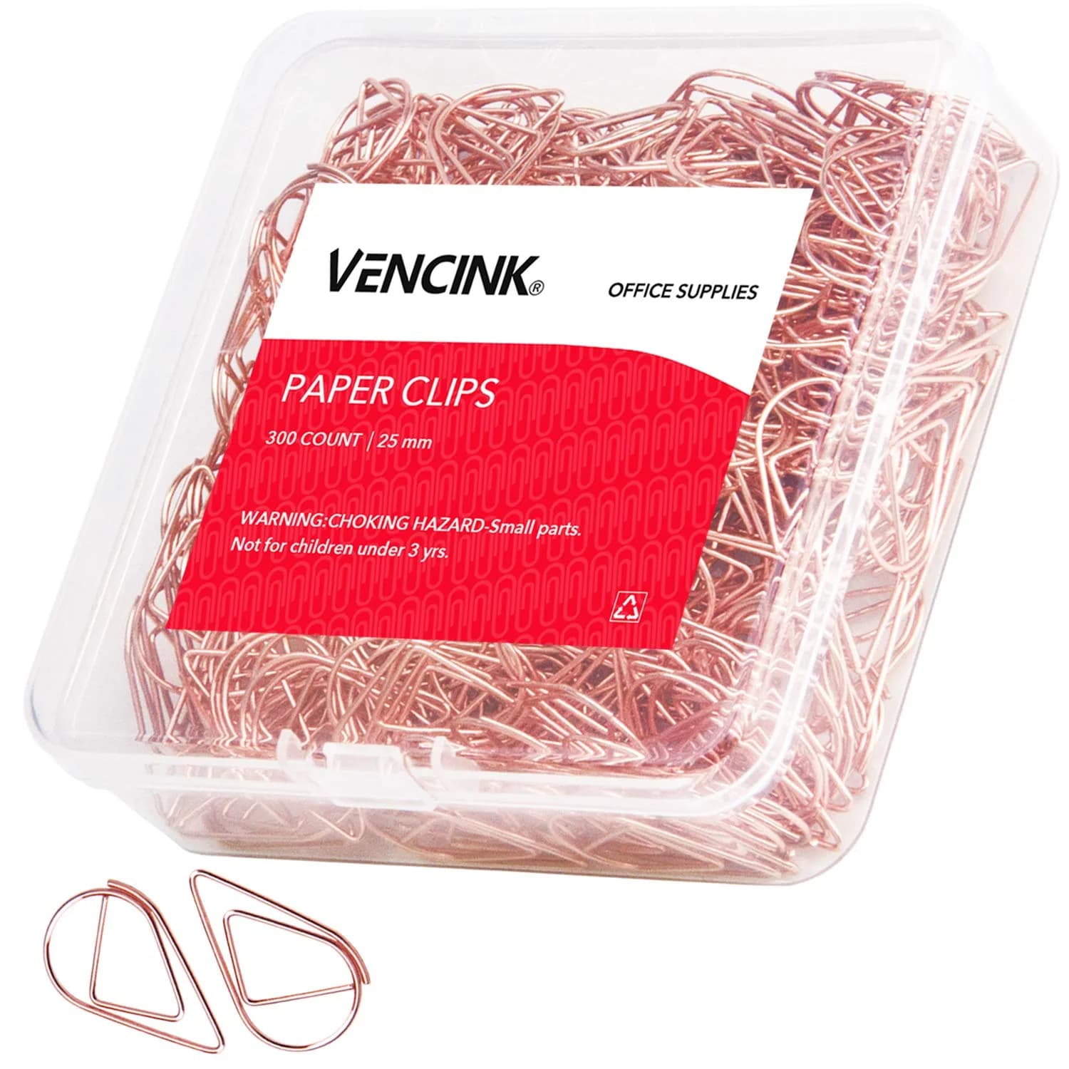 VENCINK Gold Paper Clips 300 pcs Drop-Shaped | Office & School Supplies
