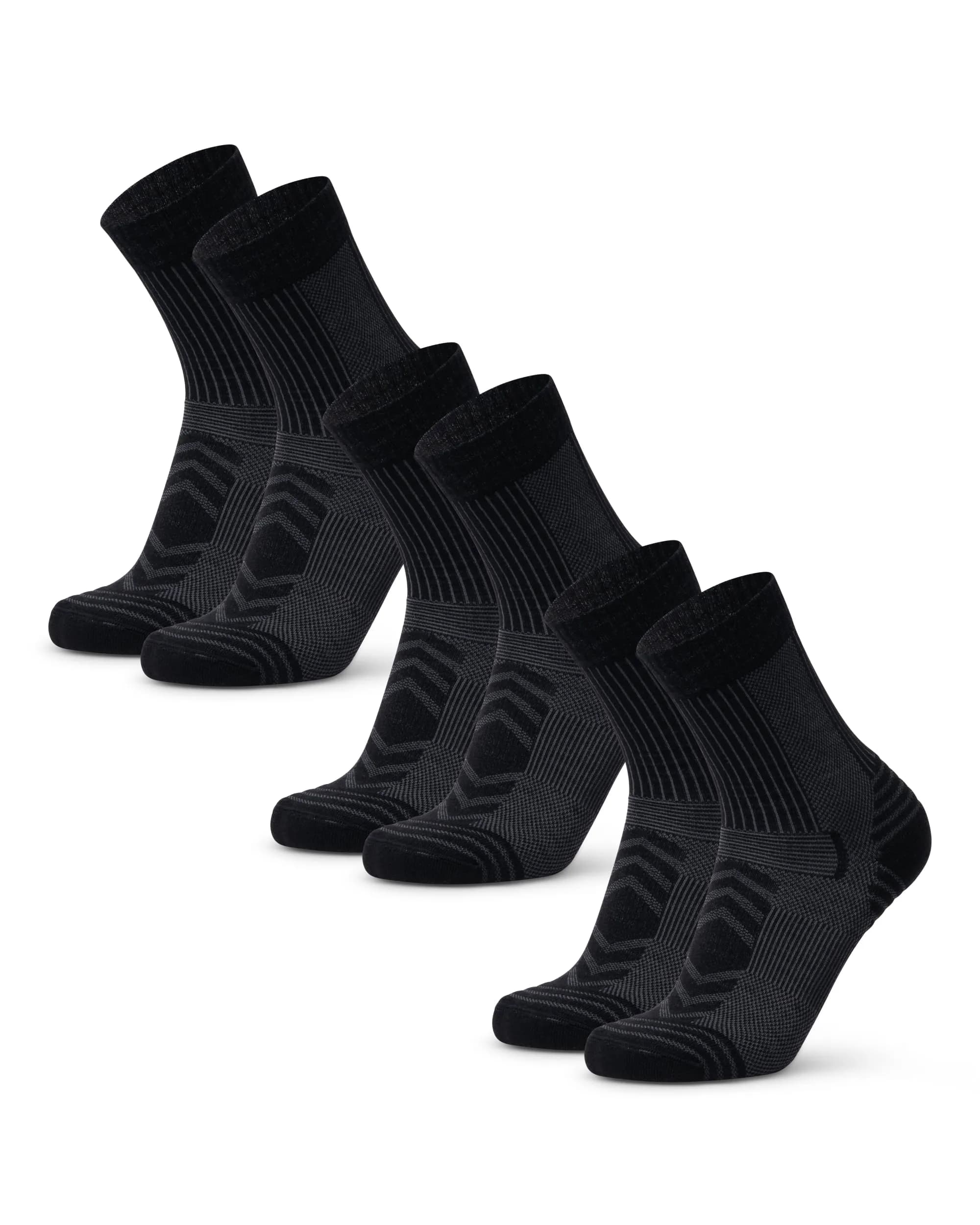DANISH ENDURANCE Merino Wool Hiking Socks, Large | Breathable & Supportive for Summer Trails - main product image