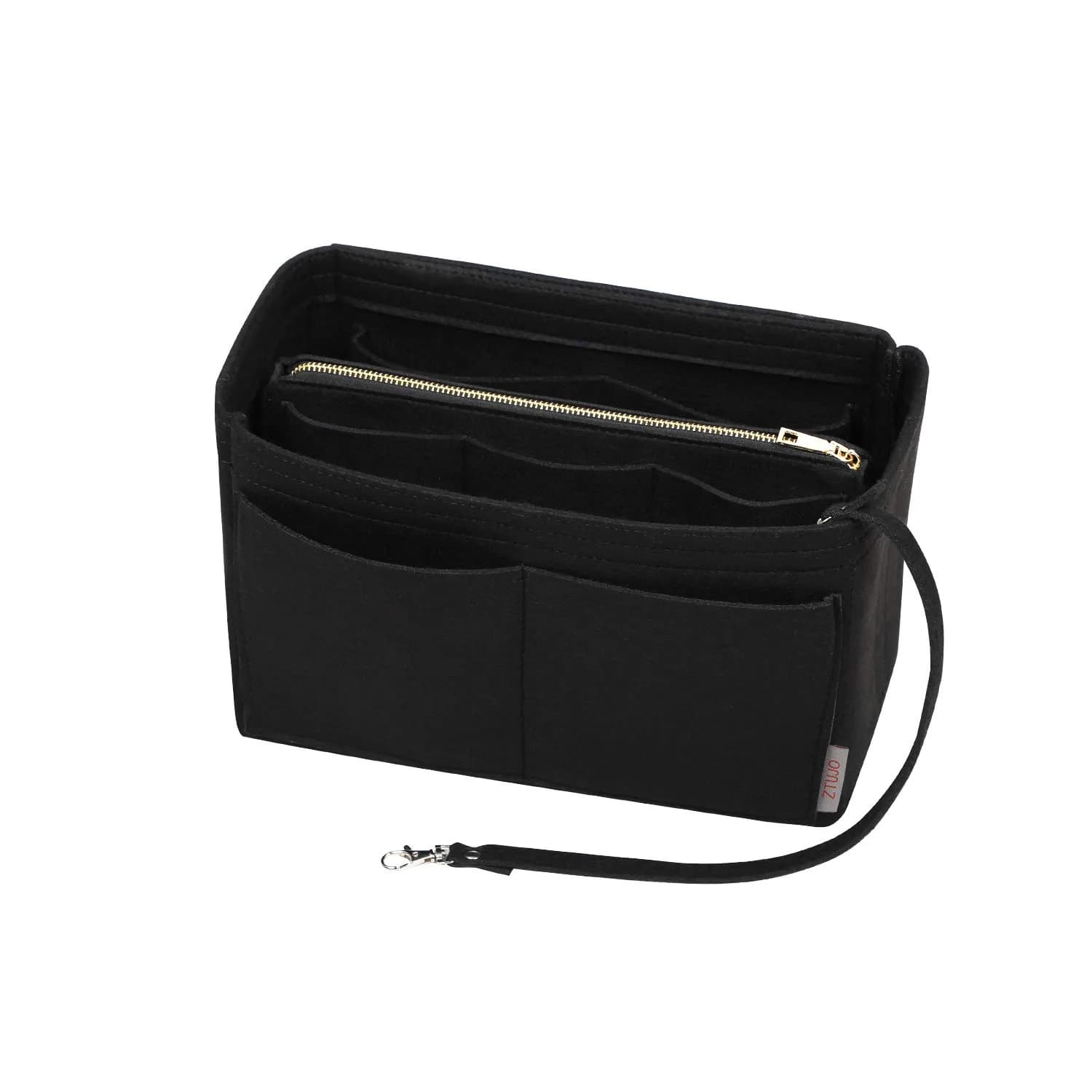 ZTUJO Felt Purse Organizer Insert Medium Black | 23.5cm (9.25in) Width, 15cm (5.9in) Height, 13cm (5.1in) Depth - main product image