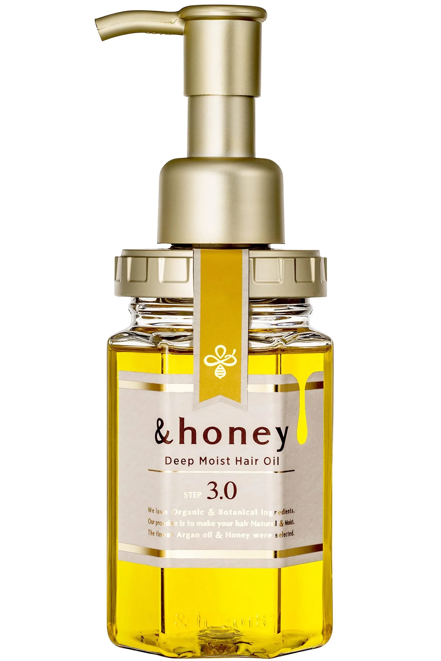& Honey Deep Moist Hair Oil | Bulgarian Damask Rose Honey & Moroccan Oil, 100ml (3.4 oz) | Deep Hydrating & Replenishing