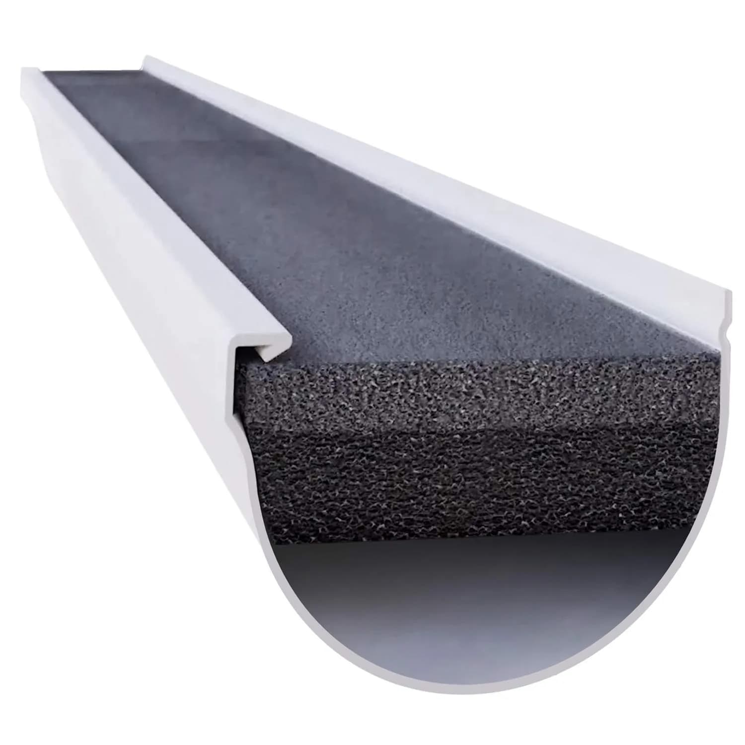 GutterStuff Pro Gutter Guard 4-Inch Half Round Foam Gutter Filter Insert | Made in The USA, Leaf & Water Protection