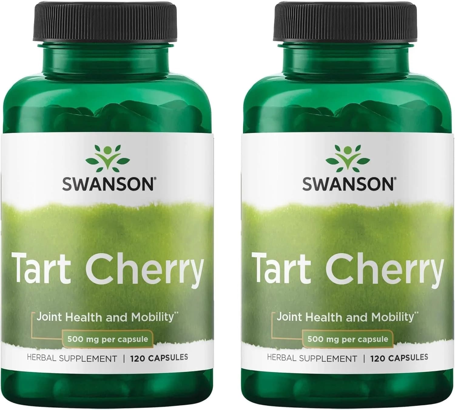 Swanson Tart Cherry 500 mg | Supports Joint & Antioxidant Health, 120 Capsules, 2 Pack