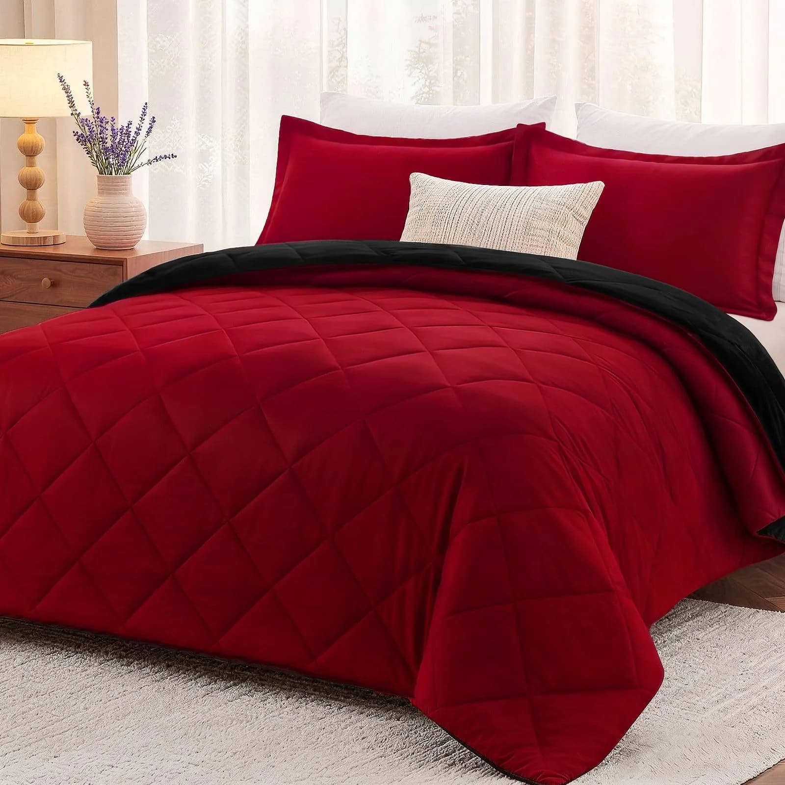 downluxe Twin Comforter Set Soft Reversible 2 Pieces | All-Season Cozy Bedding
