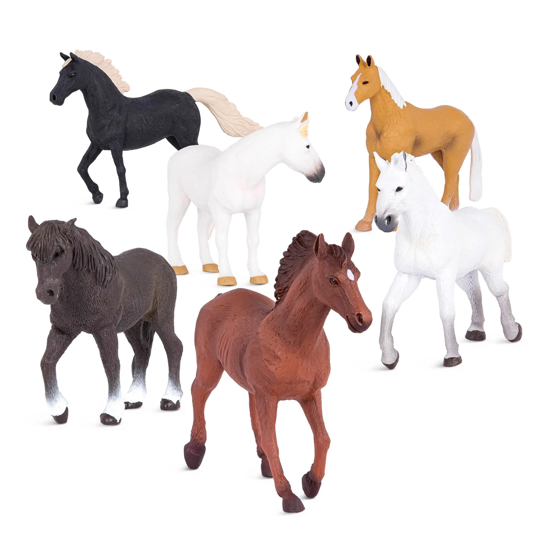 Terra by Battat Horse Toys, 6 Realistic Plastic Animal Figures, 6-Piece Set | ASTM-Tested Educational Toy - main product image