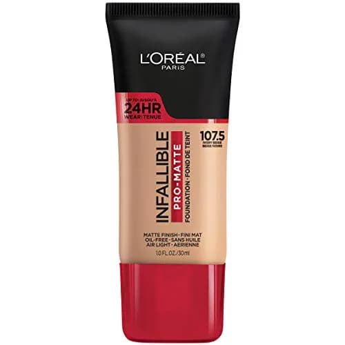 L'Oreal Paris Infallible Pro-Matte Liquid Foundation Ivory Beige 30ml (1 fl oz Pack of 2) | Longwear Demi-Matte Finish