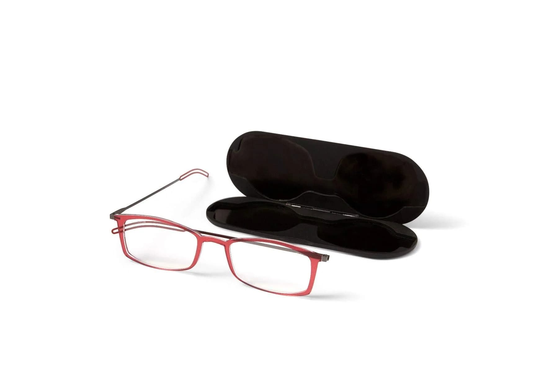 ThinOptics Unisex Adult Glasses Reading, Regular Case / Rectangle Red, 1.50 US | Ultra-light, durable corrective eyewear - main product image
