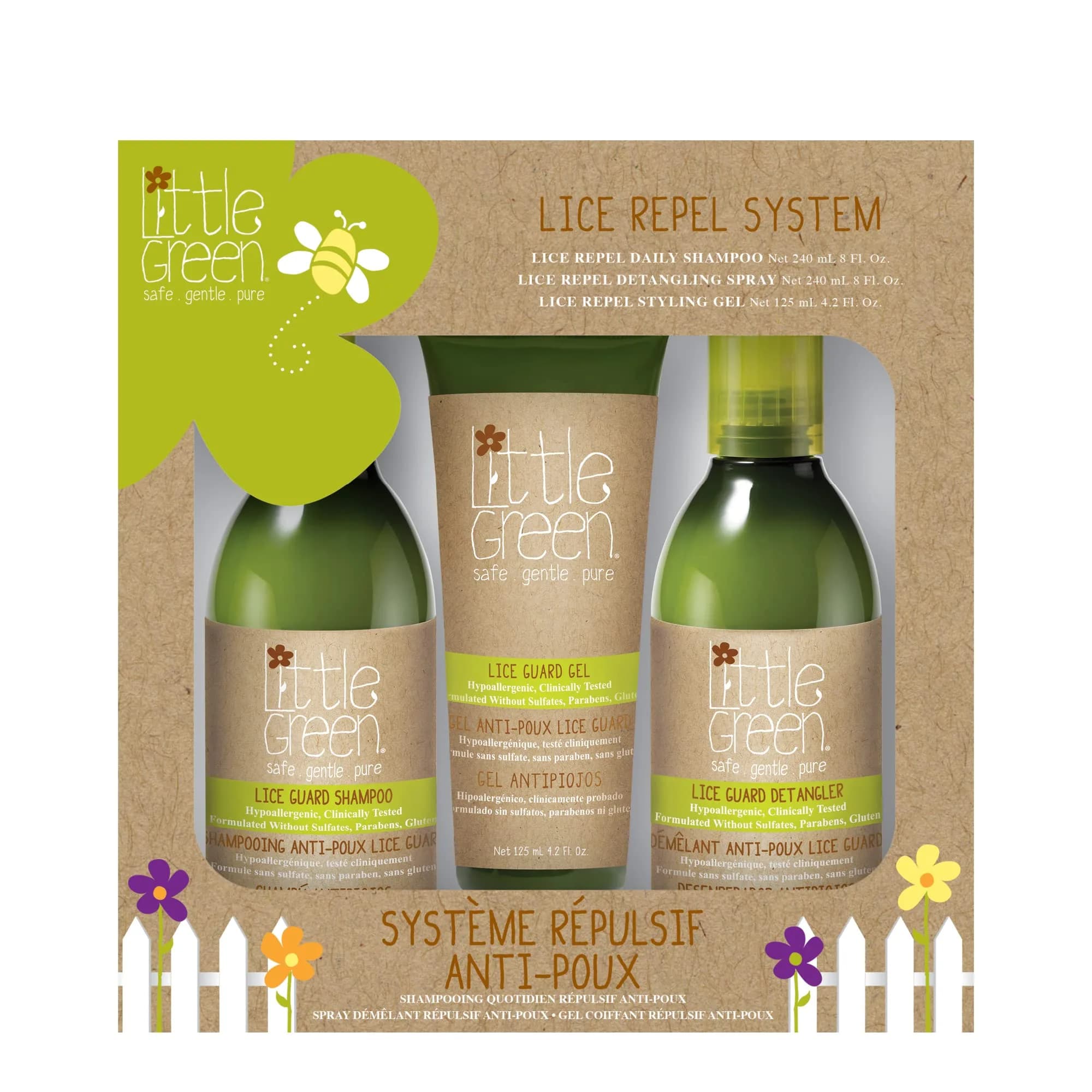 Little Green Kids Lice Repel System, Complete Kit | Natural Tea Tree & Neem Formula, Safe for Kids
