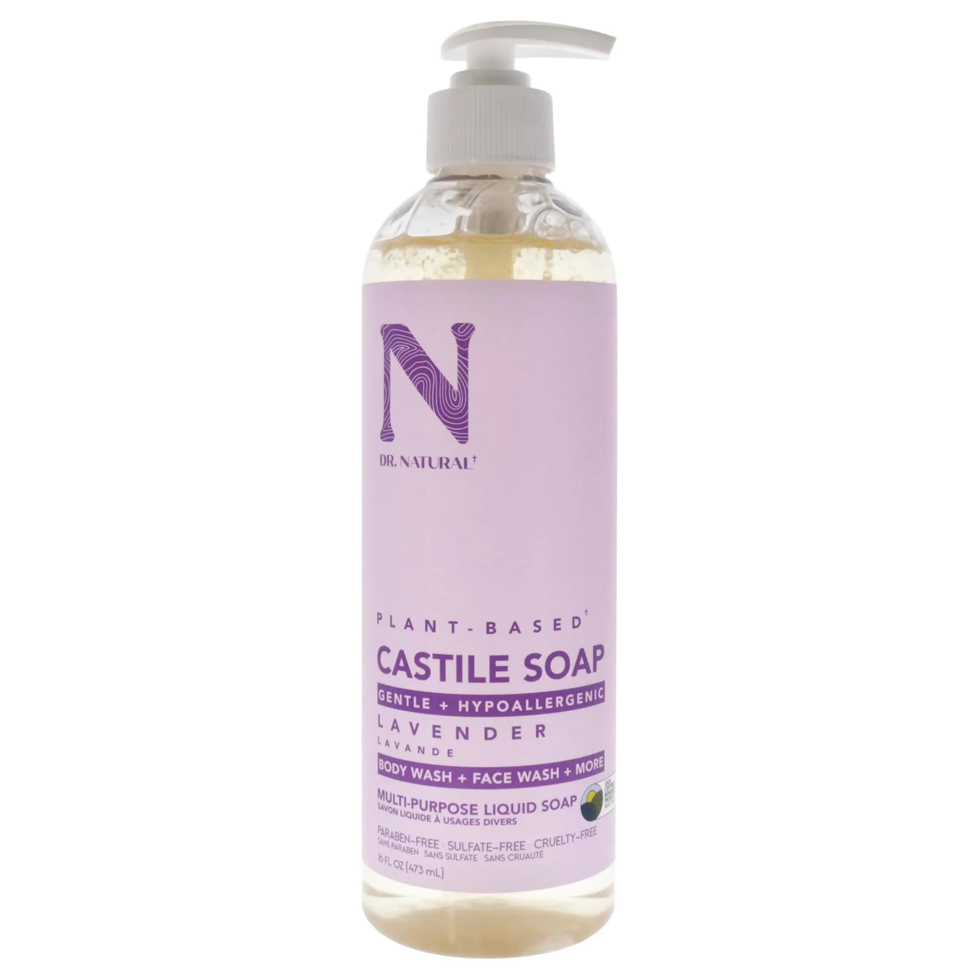 Dr. Natural Castile Liquid Soap - Multi-Use Body Wash, Shampoo & Face Wash | Hydrating & Gentle (120c) - main product image