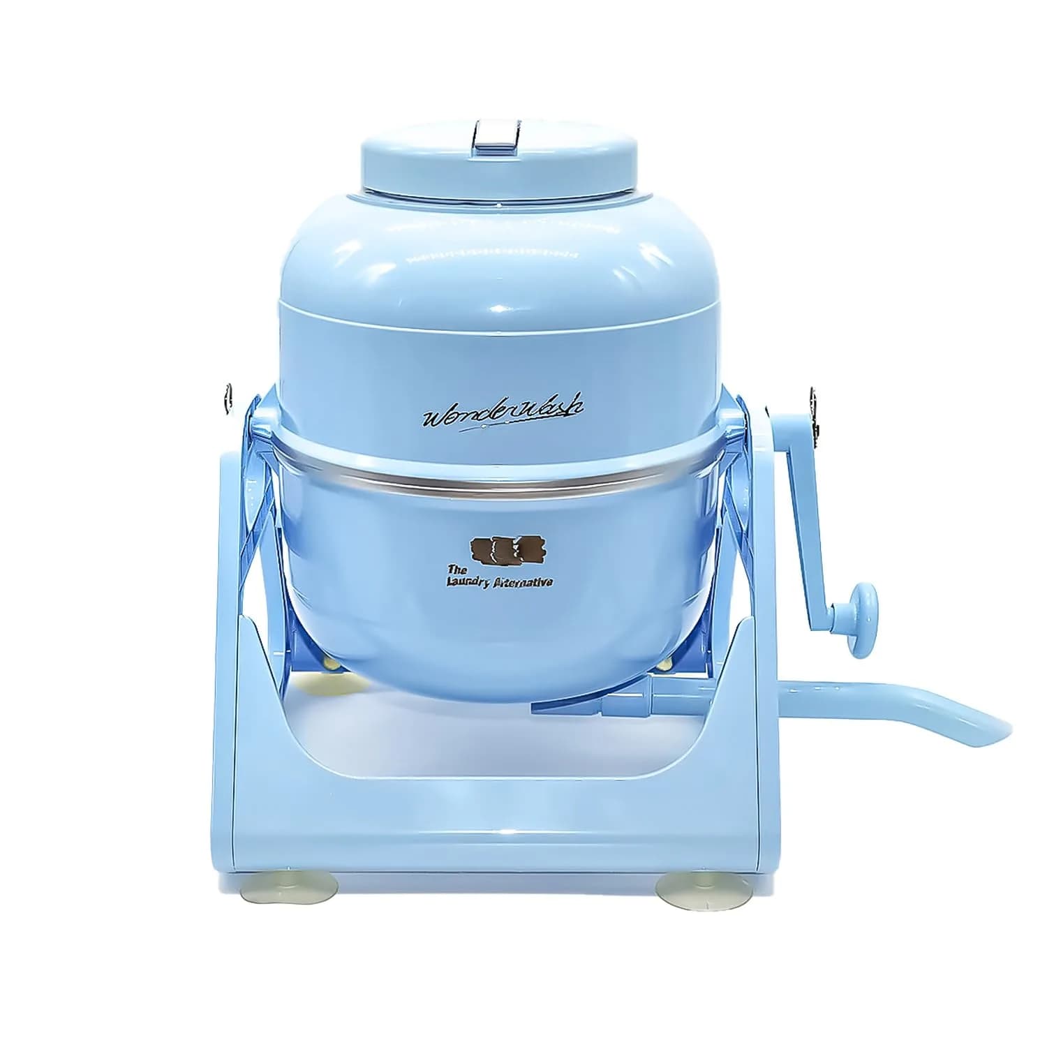 The Laundry Alternative WonderWash Portable Washing Machine Blue | Manual Hand Clothes Washer, Non-Electric, Retro Design - main product image