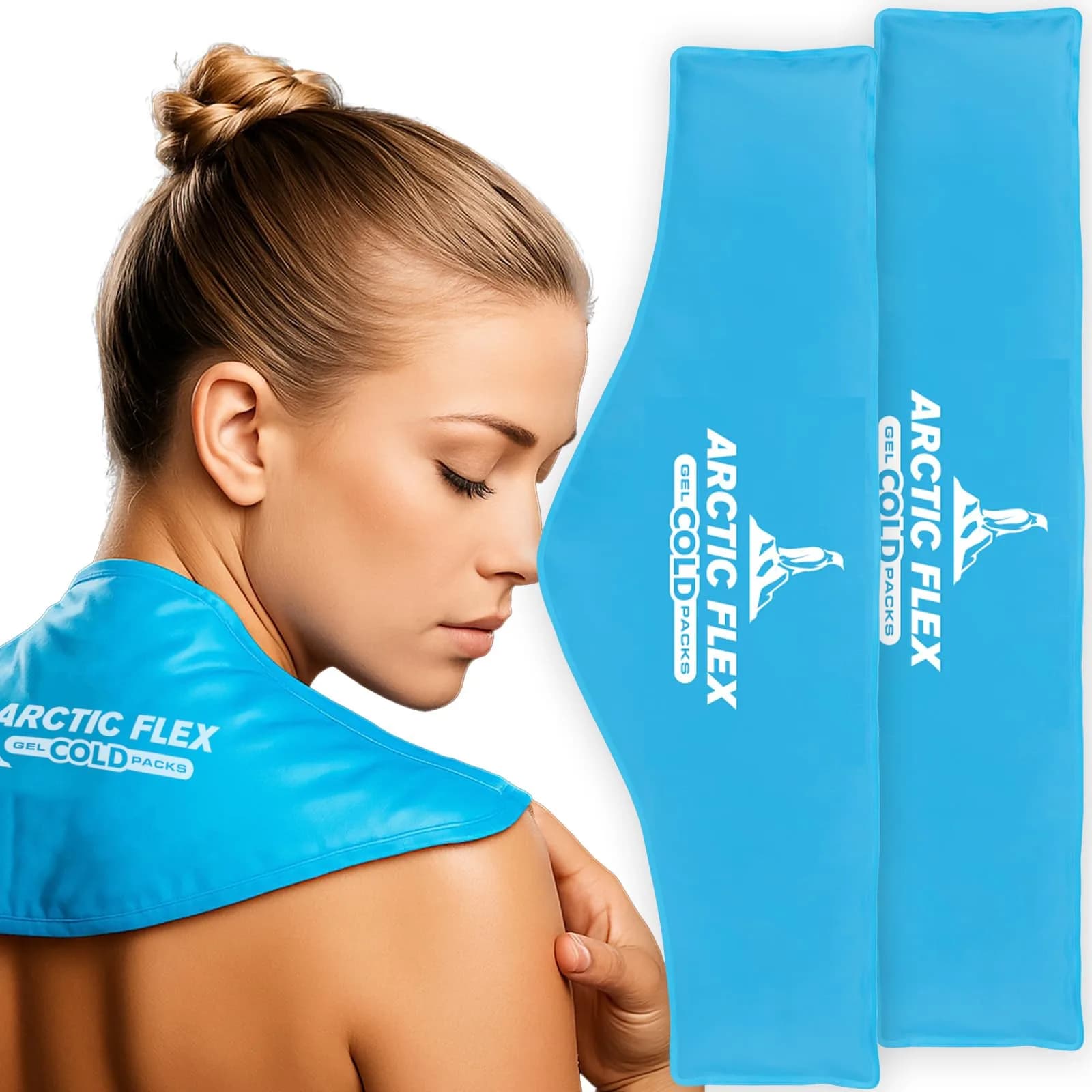Arctic Flex Neck Ice Pack 2 Pack | Flexible Cold Compress for Neck & Shoulder Relief