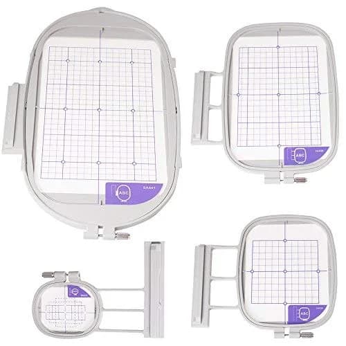 YICBOR Embroidery Machine Hoop 4 in 1 Set (SA437 SA438 SA439 SA441) 20x60mm to 160x260mm | Compatible with Brother & Baby Lock