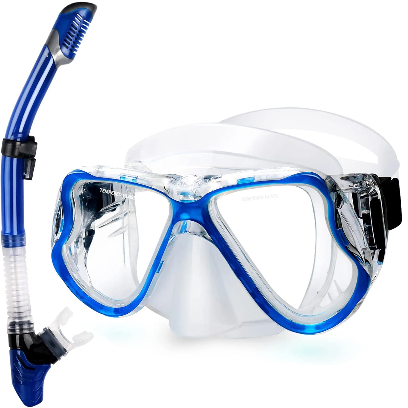 Greatever Snorkeling Gear for Adults Kids | Anti-Fog Dry Snorkel Mask Set with Panoramic View