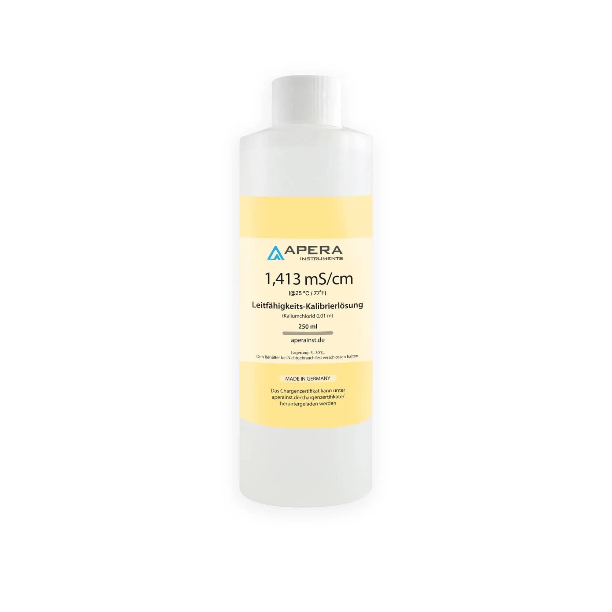 Apera Instruments 1413 µS/cm Conductivity Standard Solution 16 oz | Lab-Grade Calibration Solution for Conductivity Meters
