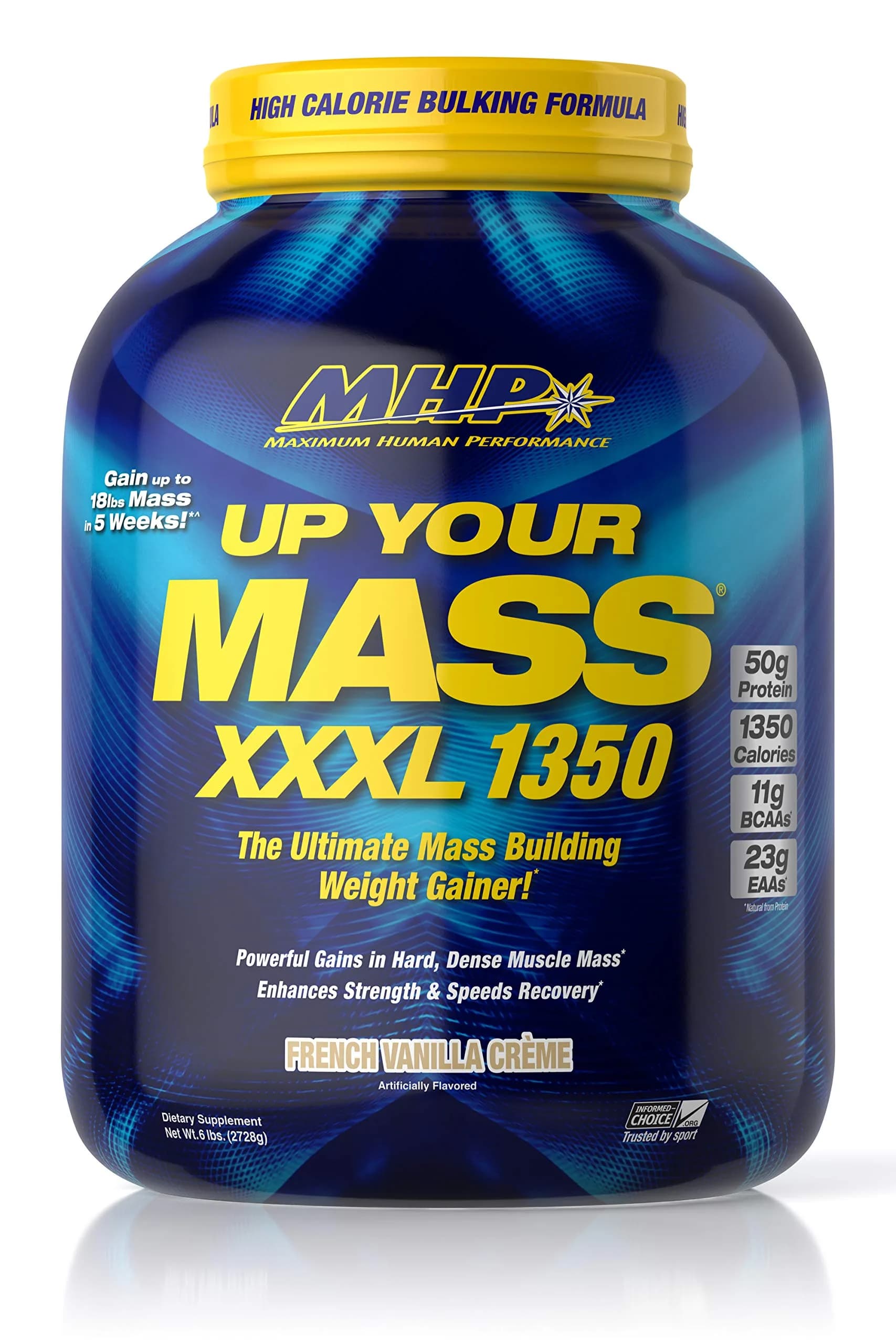 Maximum Human Performance UP YOUR MASS XXXL 1350g | High Calorie Muscle Gainer with 50g Protein & 1350 Calories