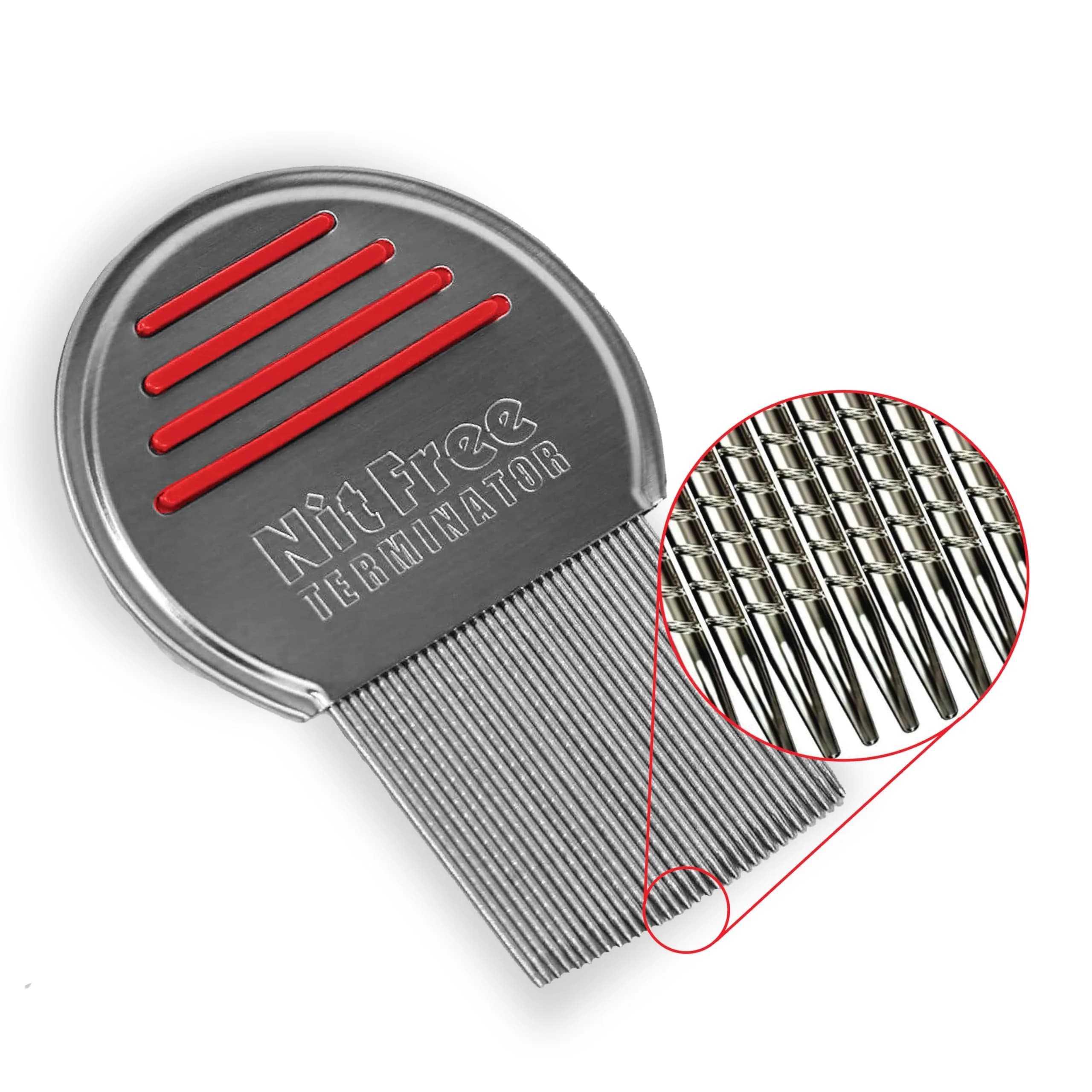 Nit Free Terminator Head Lice Comb - (Color May Vary) Pack of 3 | Stainless Steel, Kid-Friendly, Sterilizable
