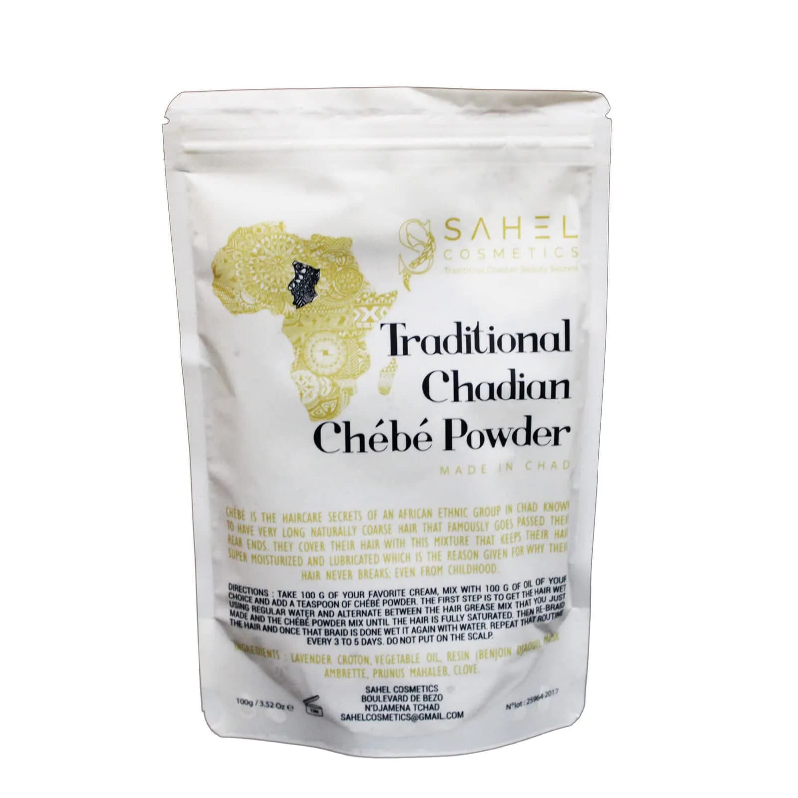 Roselle Naturals Chebe Powder 100g (3.53 oz) | Imported from Chad, Africa for Hair Growth & Deep Moisturizing - main product image