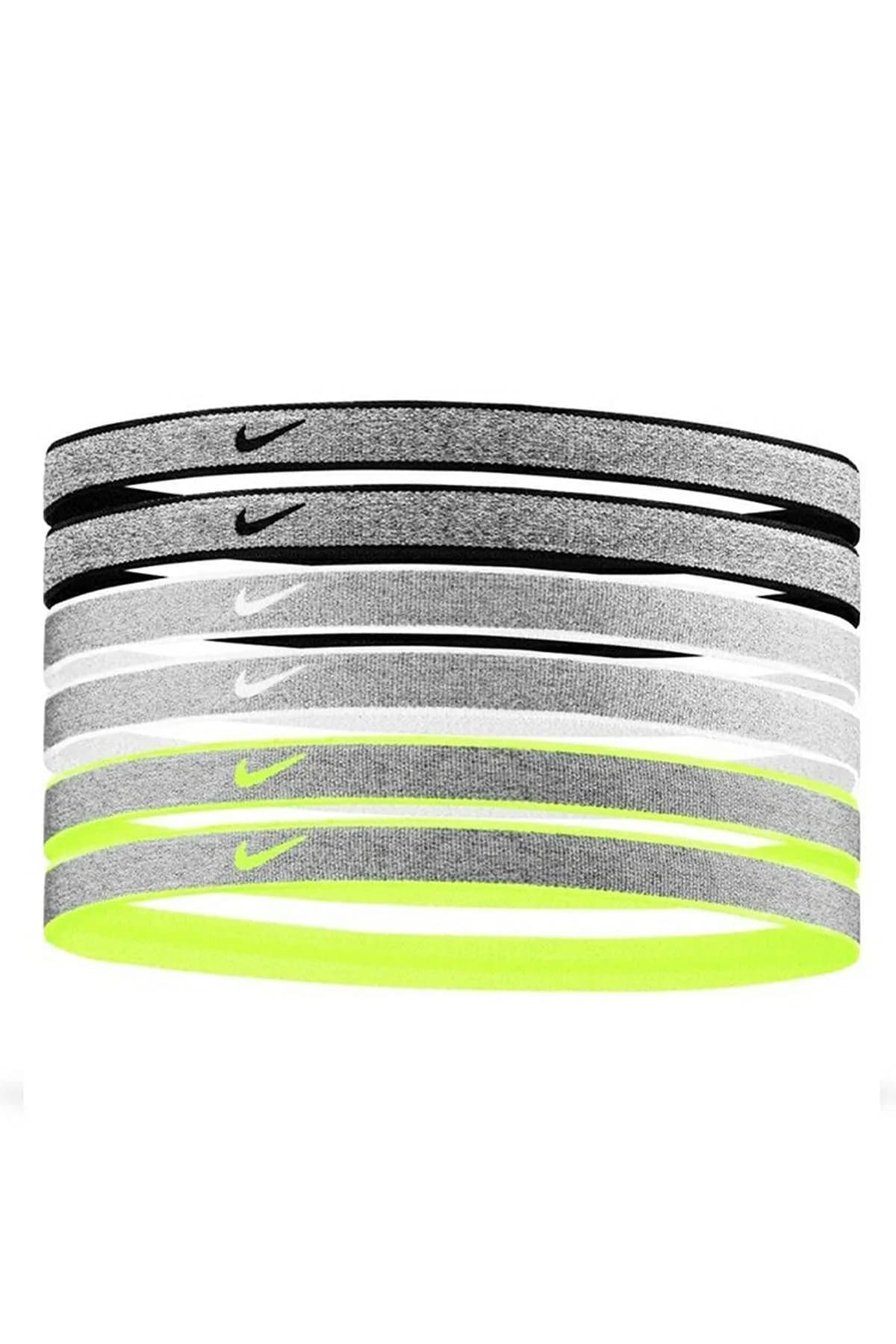 Nike Headbands 6PK Black/White/Volt | Wear Alone or Mix & Match (70-120 chars) - main product image