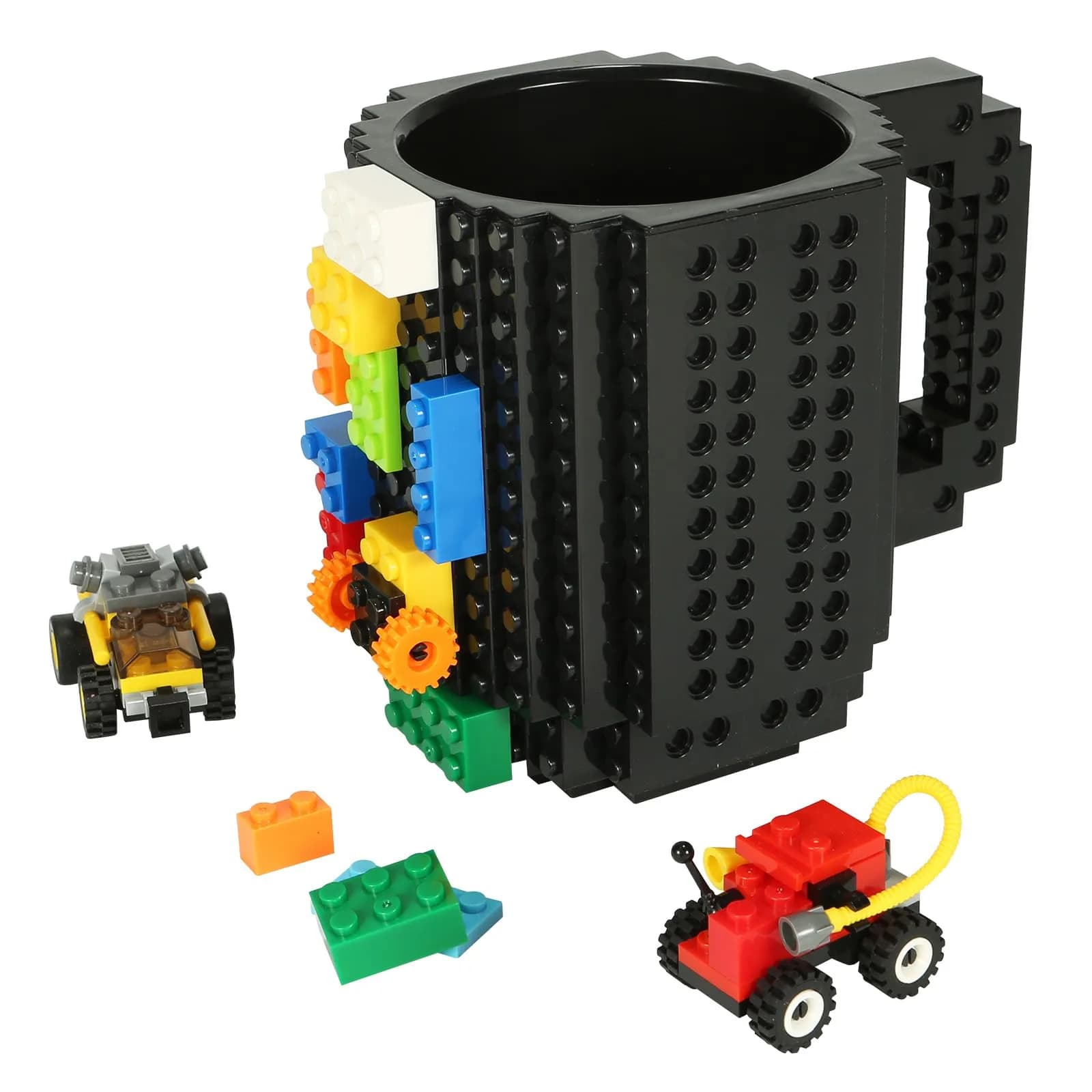Lumsburry Build-on Brick Coffee Mug 350ml (11.8 Oz) | Fun DIY Novelty Cup for Kids & Adults
