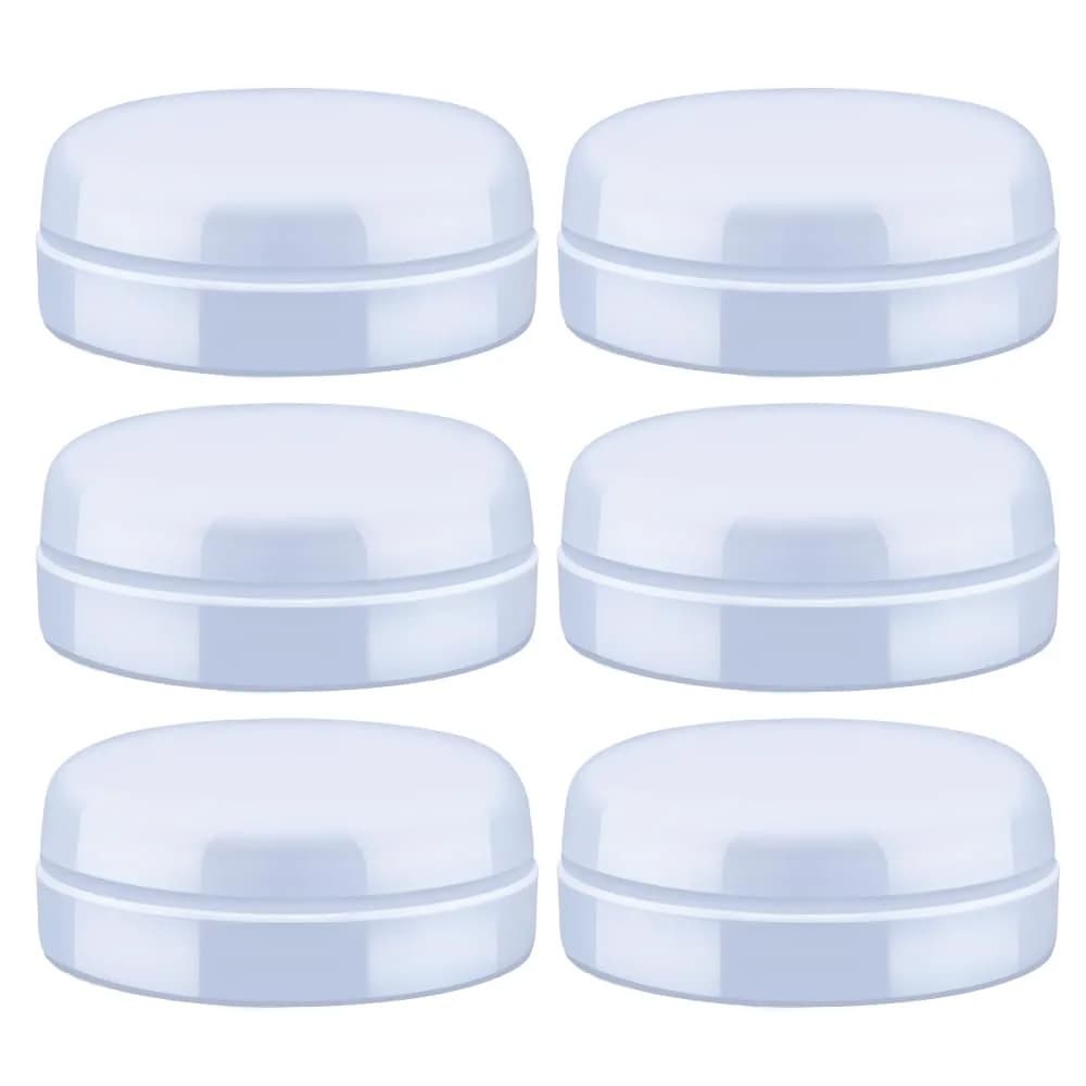 Maymom Travel Bottle Caps Compatible with Avent Bottles (6-Pack, Blue) | Replace Avent Natural Screw Ring & Sealing Disc - main product image