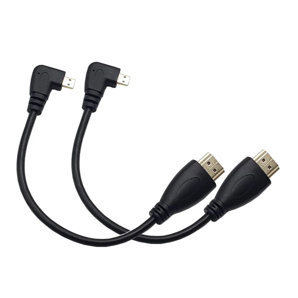 Seadream Angled Micro HDMI to HDMI Cable 20cm (8 inch) | 2-Pack Right Angle Male to Male - main product image