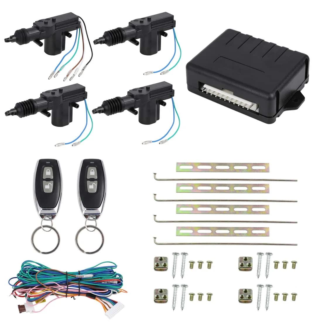 X AUTOHAUX 4 Doors Central Lock Locking System for 12V Vehicles | Remote Keyless Entry - main product image
