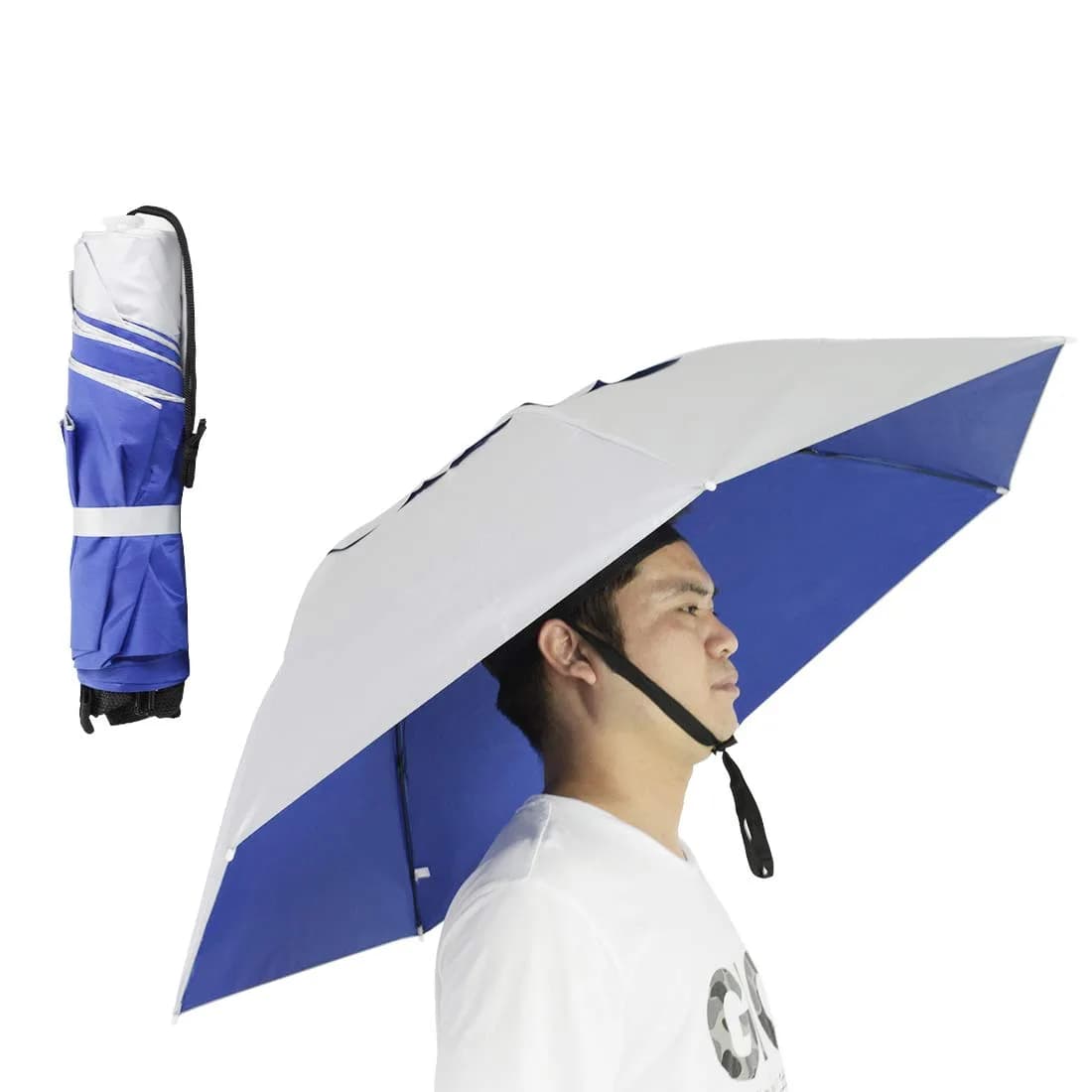 NEW-Vi Umbrella Hat 96cm (37.4") Diameter | Hands-Free Sun & Rain Protection - main product image