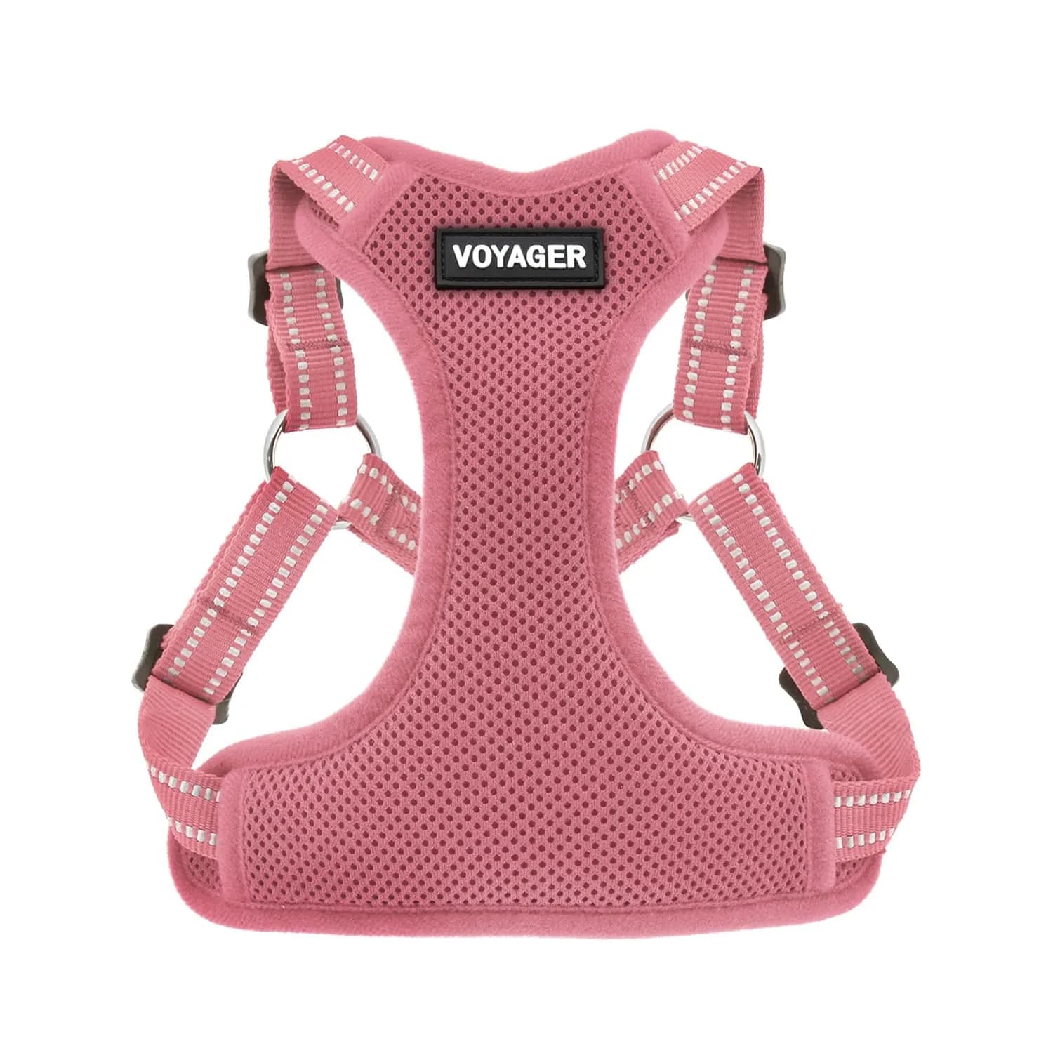 Best Pet Supplies Voyager Step-in Flex Dog Harness - Pink, Medium | Adjustable, Breathable & Reflective