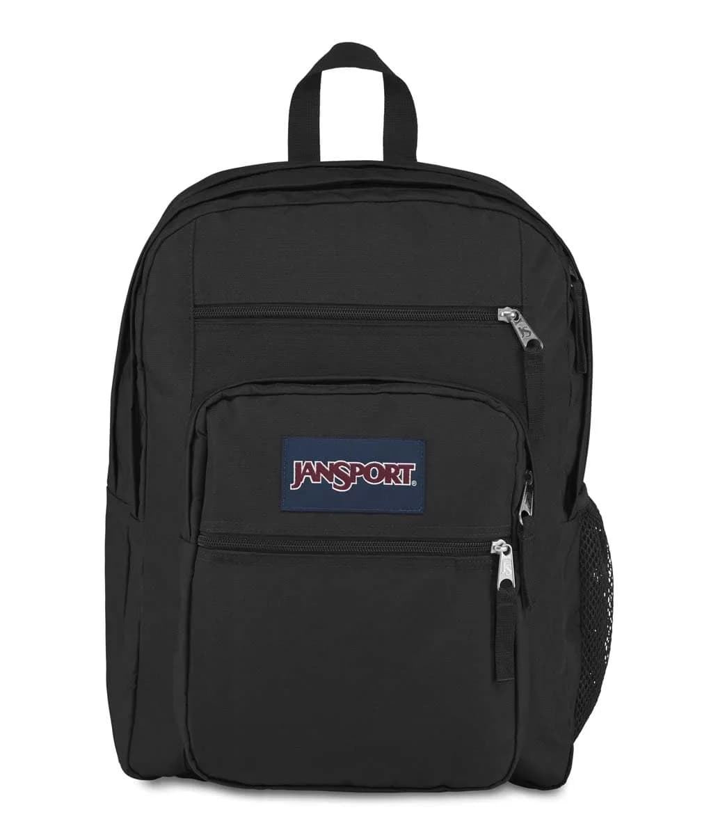 JanSport Big Student Black Laptop Backpack 34L (1.2 cu ft) | Durable & Spacious for School, Work, Travel