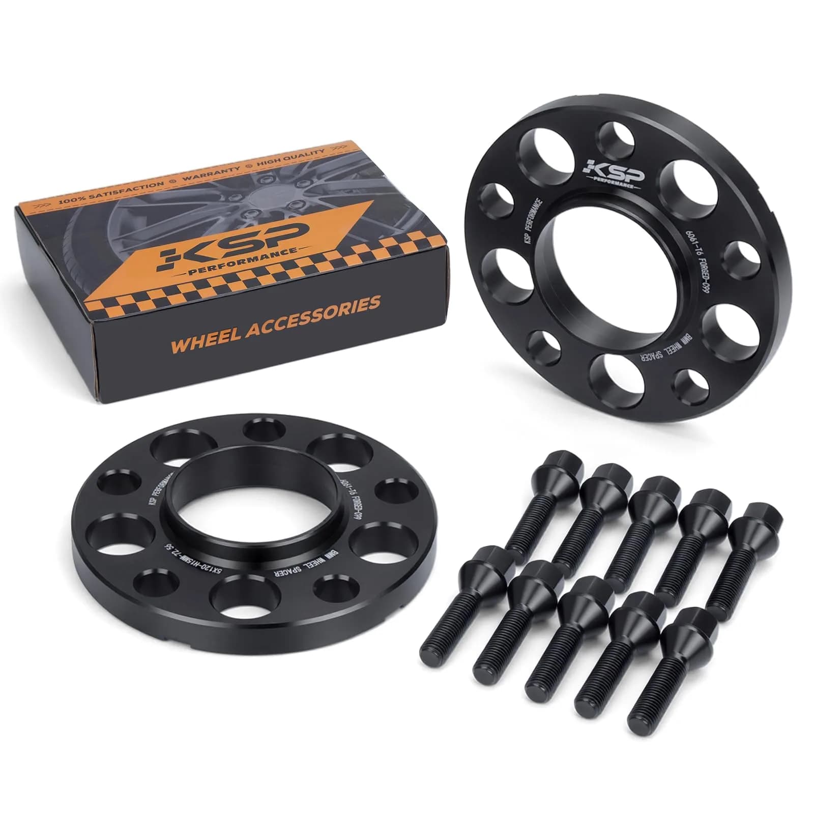 KSP 5X120mm Wheel Spacers 15mm Hubcentric Forged Spacer for BMW E36 E46 E90 E92 E60 | 2PCS, CNC Aluminum - main product image