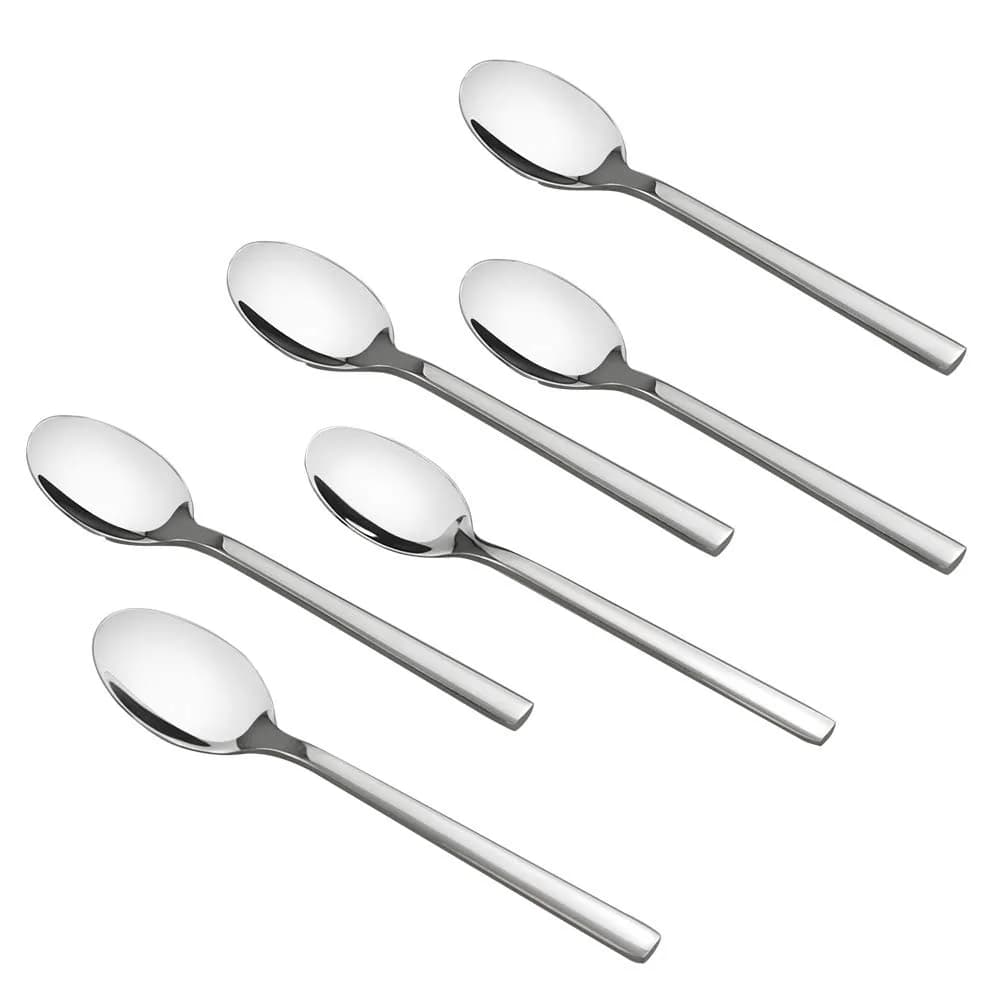 Doryh 12-Piece Stainless Steel Teaspoons | Small Dessert Spoons, Mirror Finish, Dishwasher Safe - main product image