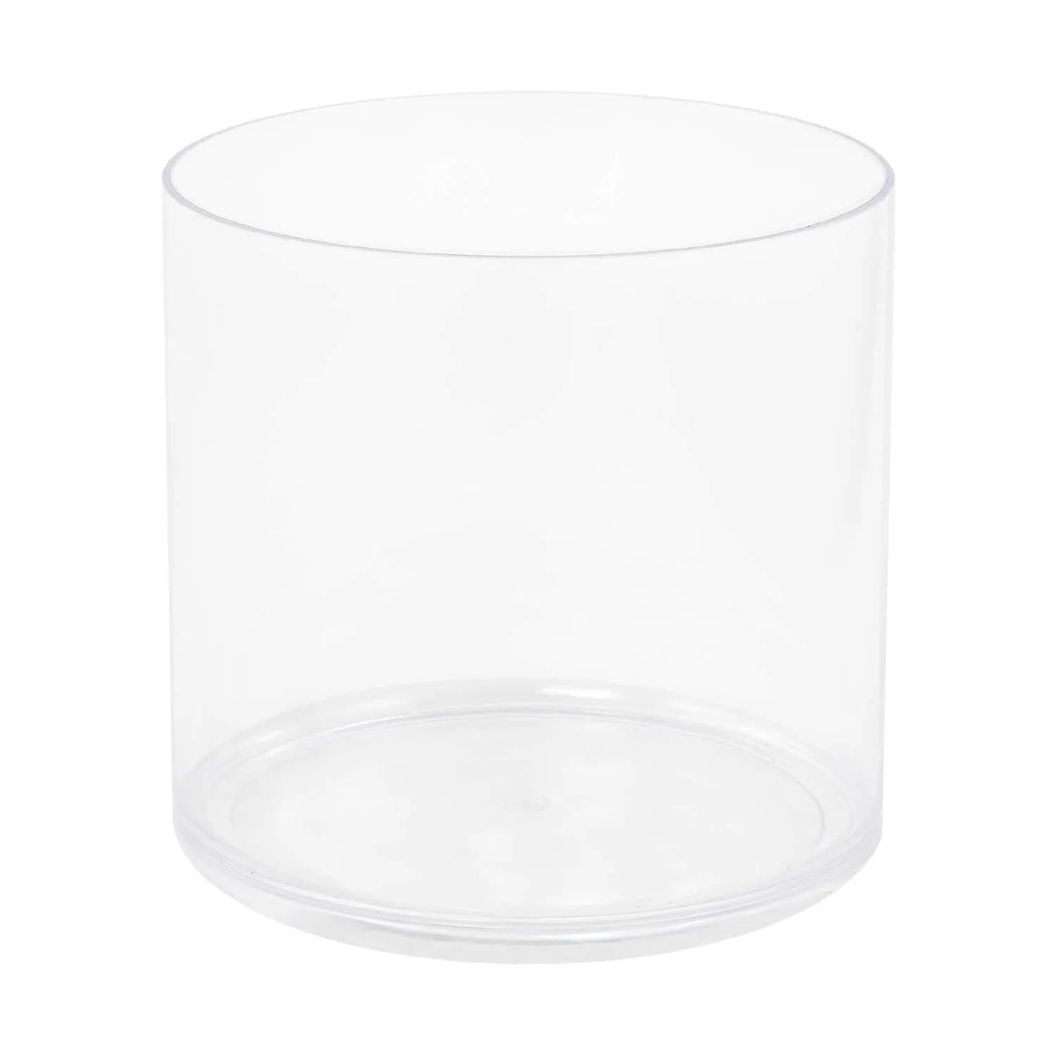 Royal Imports Acrylic Cylinder Flower Vase 5"x5" | Non-Breakable, Clear, Modern