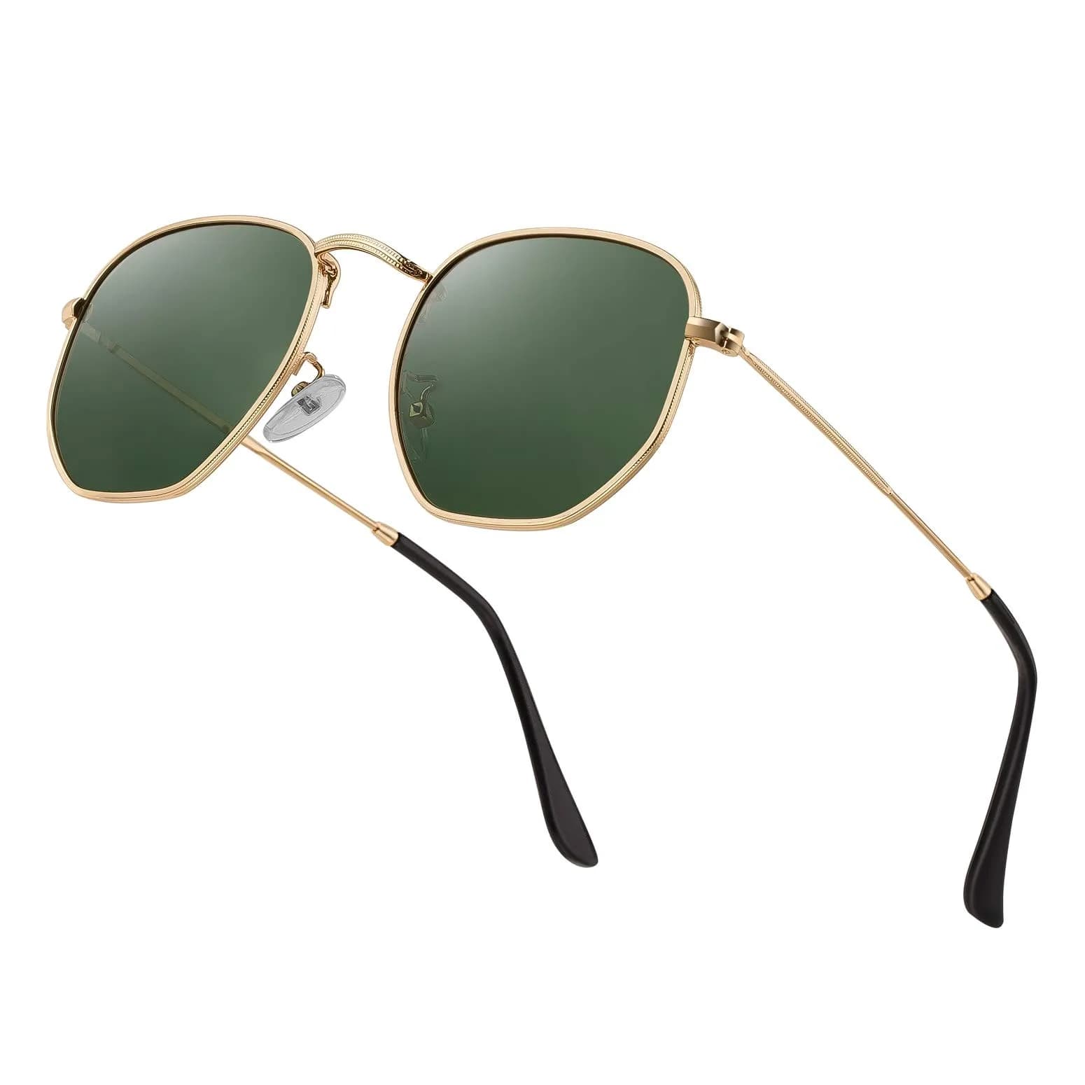 Htms Geometric Sunglasses Polarized UV400 Small Vintage Square Unisex