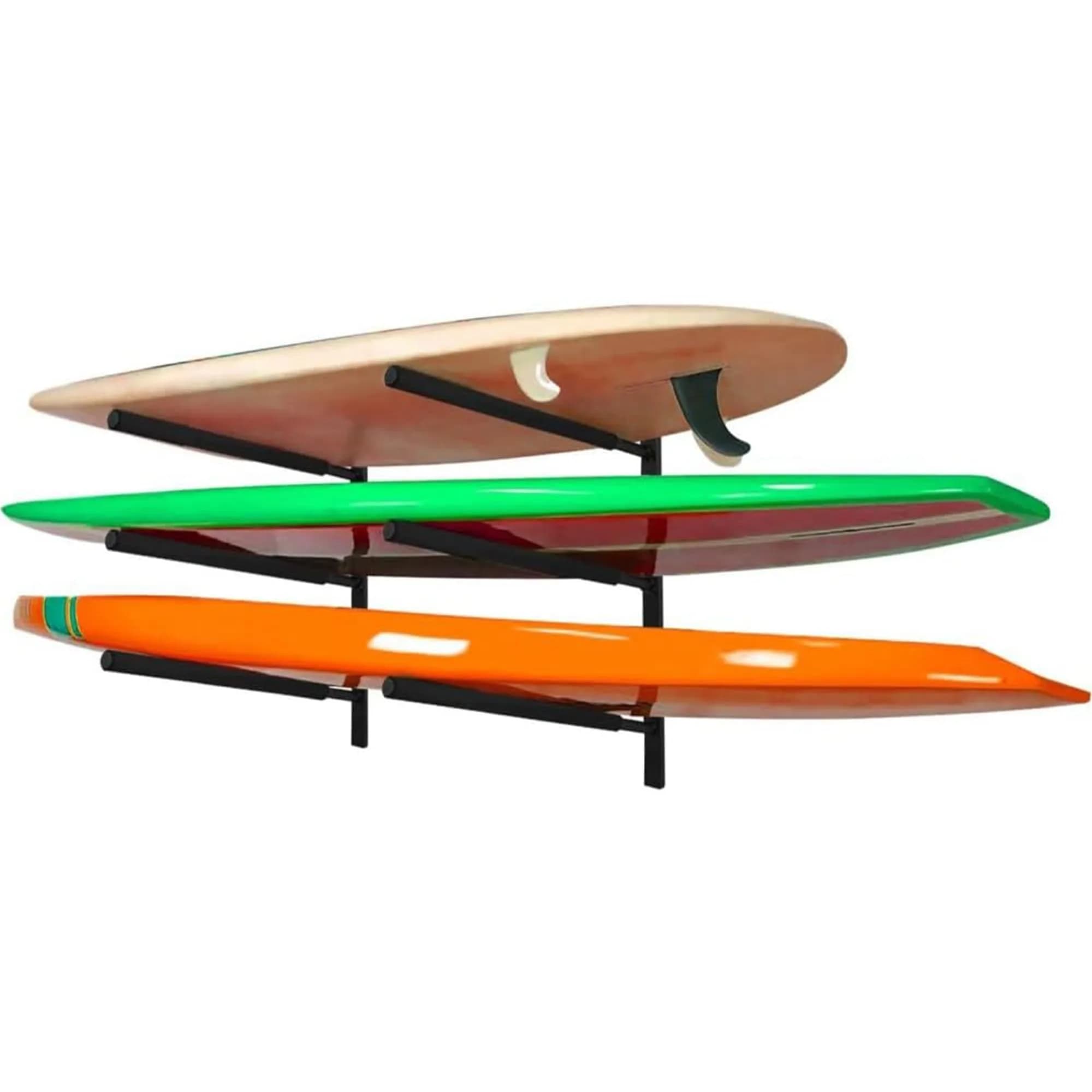 Yes4All Heavy Duty Steel Wall Mount Paddle Board Rack, Store & Display Up to 3 Boards, 34.25" x 5.51" x 3.54"