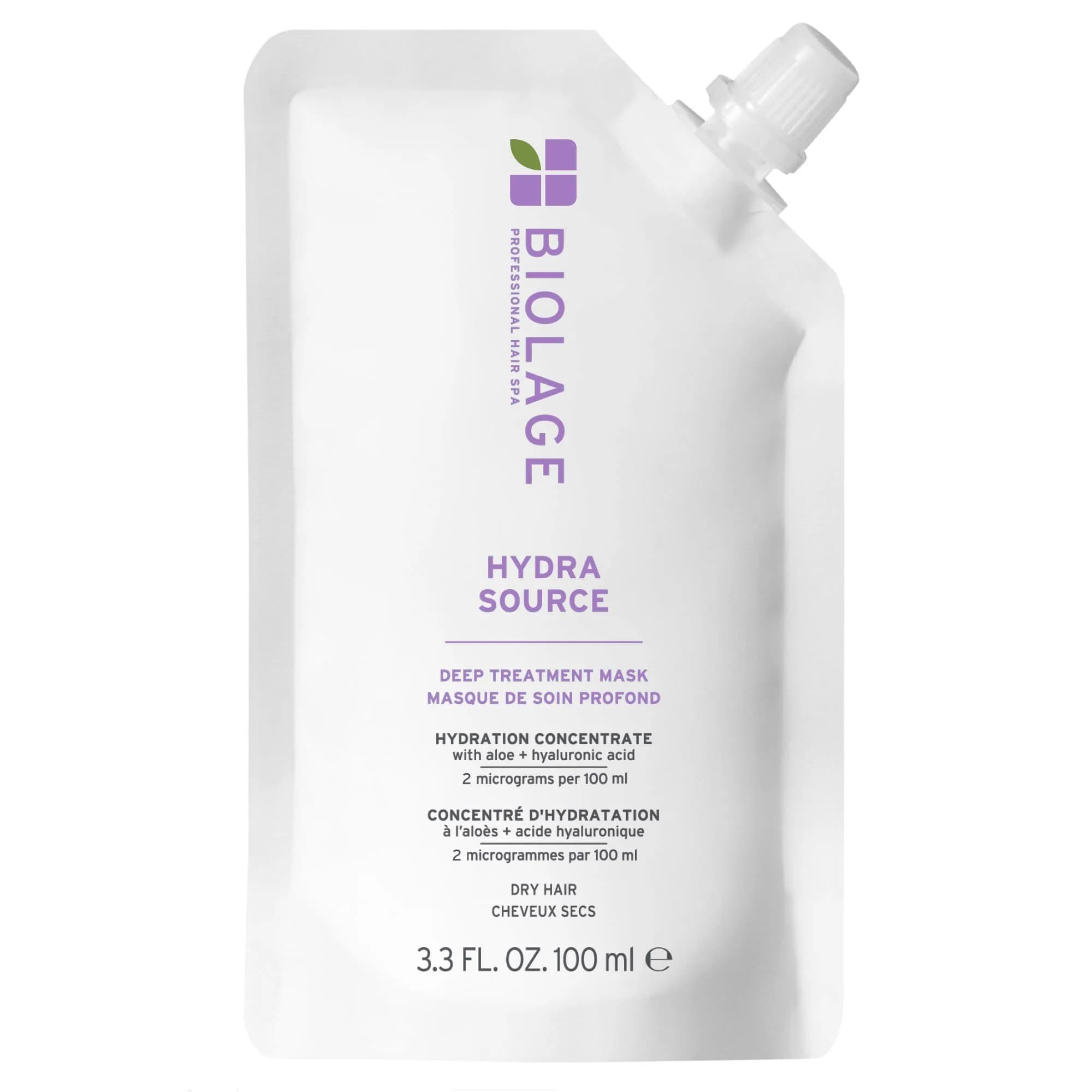 Biolage Hydra Source Deep Treatment Mask – For Dry Hair, 3.3 fl oz | Intense Hydration & Nourishment