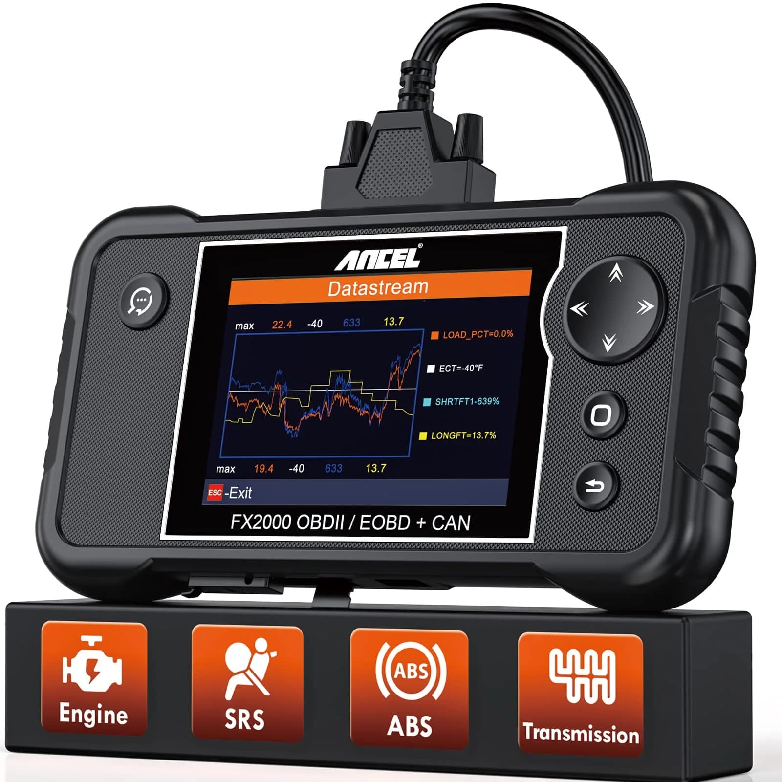 ANCEL FX2000-US OBD2 Scanner, 4-System Car Diagnostic Tool with Live Data | Deep Vehicle Diagnostics for DIY Drivers - main product image