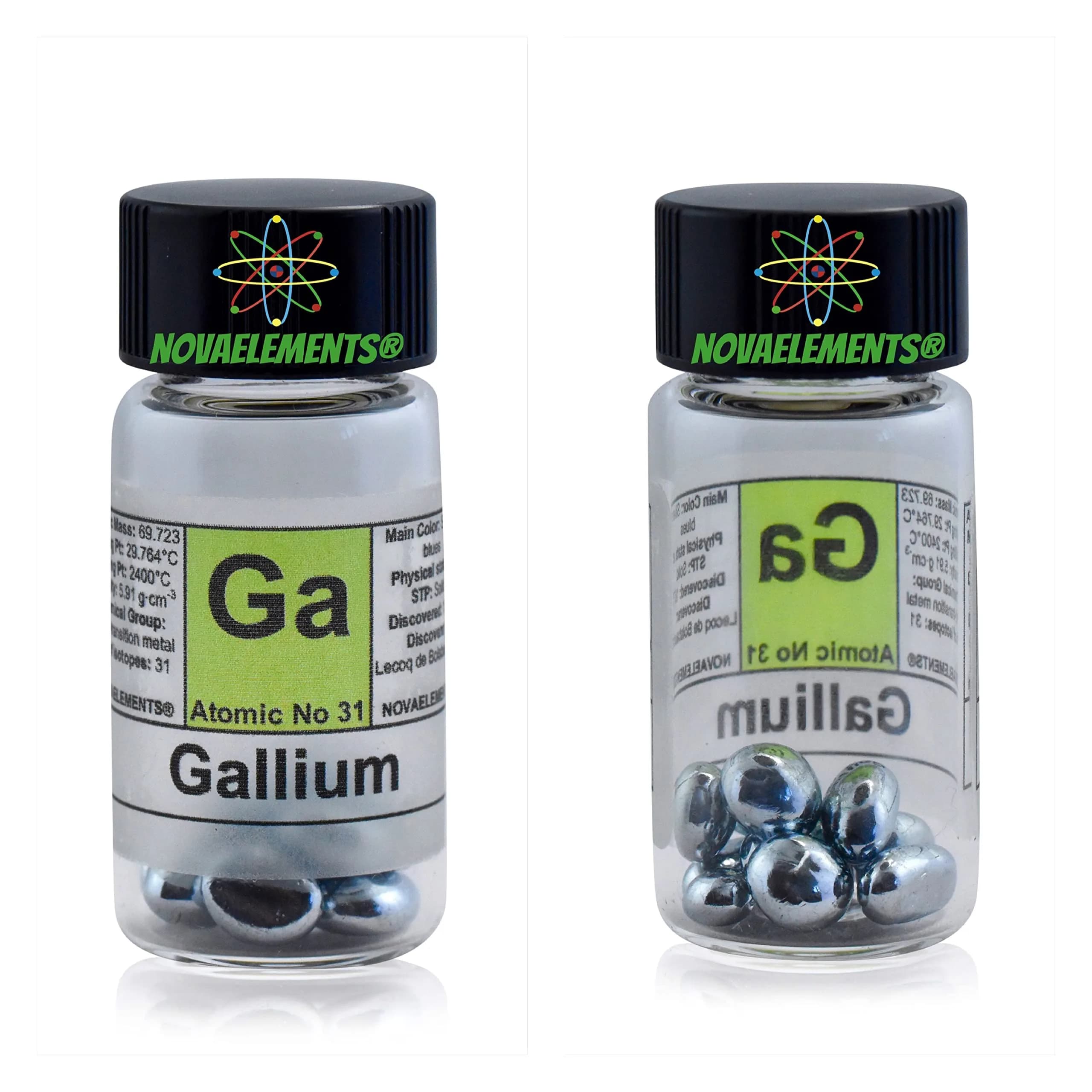 NOVA ELEMENTS Gallium Metal Element 31 Sample 99.995% Pure 5g | Laboratory & Collection Grade