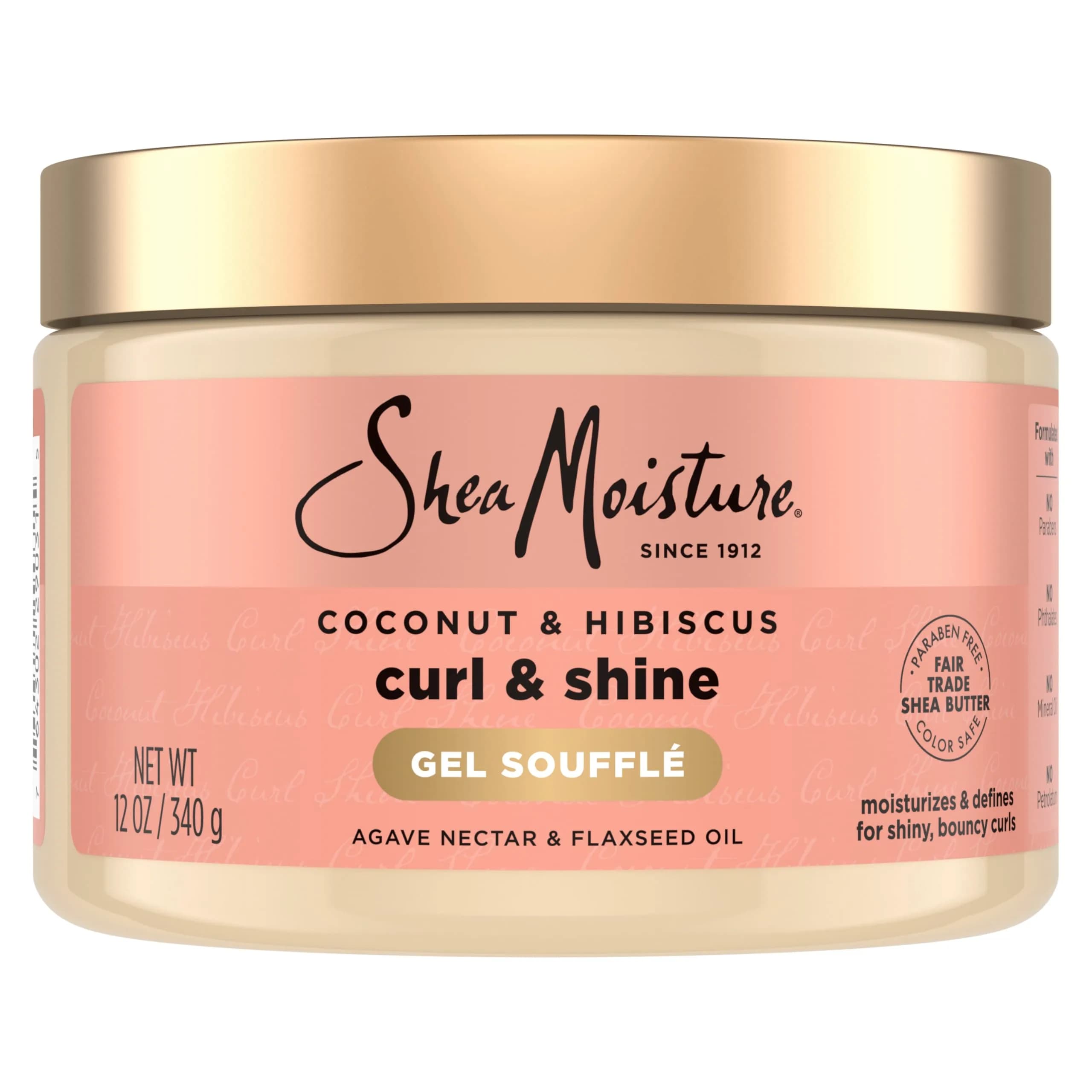 Shea Moisture Coconut & Hibiscus Curling Gel Soufflé 355ml (12 fl oz) | Defines Curls, Controls Frizz - main product image