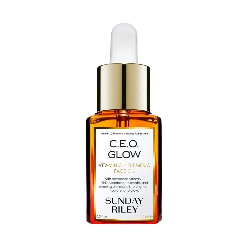Sunday Riley C.E.O. Glow Vitamin C & Turmeric Face Oil 15ml (0.5 Fl Oz) | Brightens & Nourishes for Radiant Skin - main product image