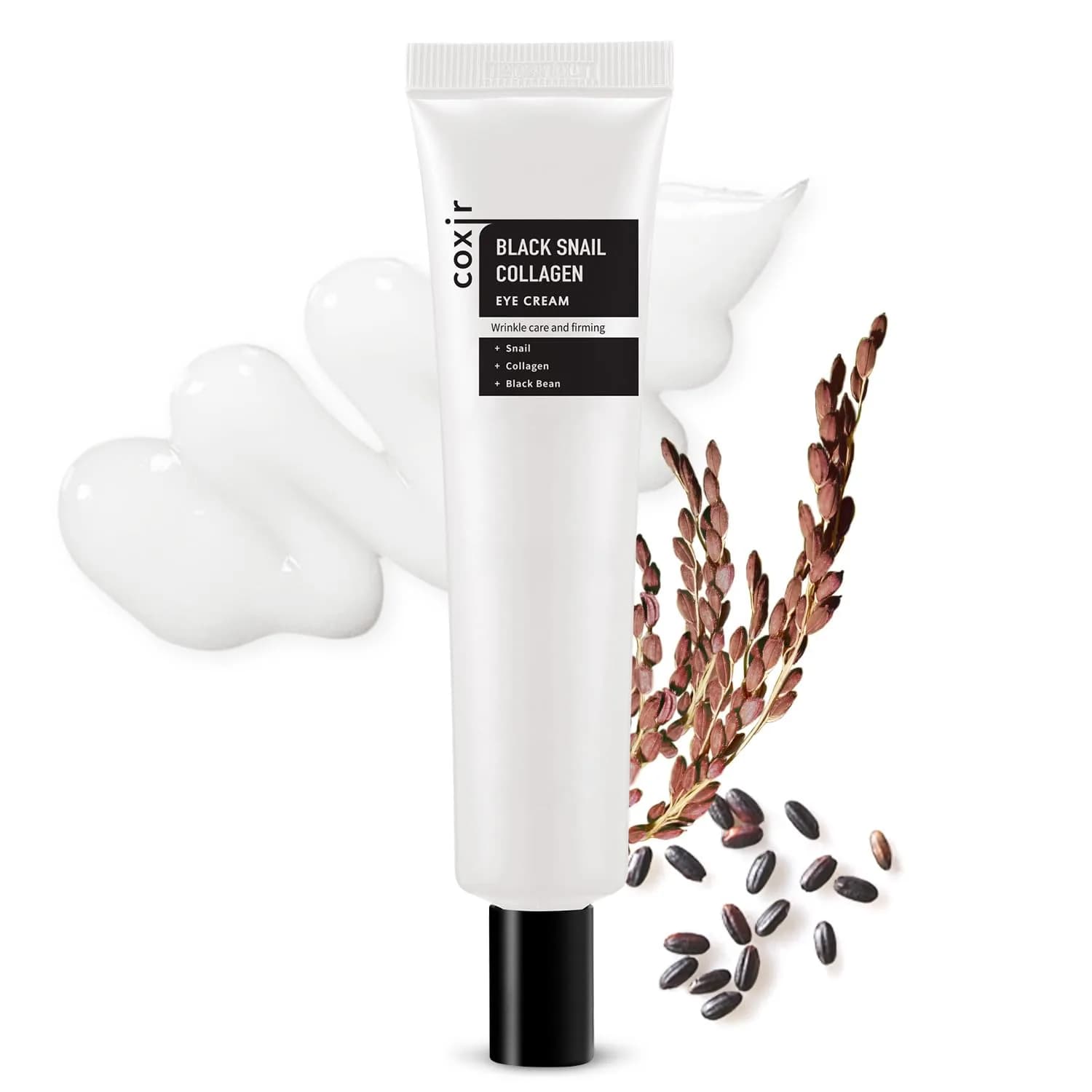 coxir Black Snail Collagen Eye Cream, Niacinamide, 30ml | Deep Hydration & Brightening for All Skin Types