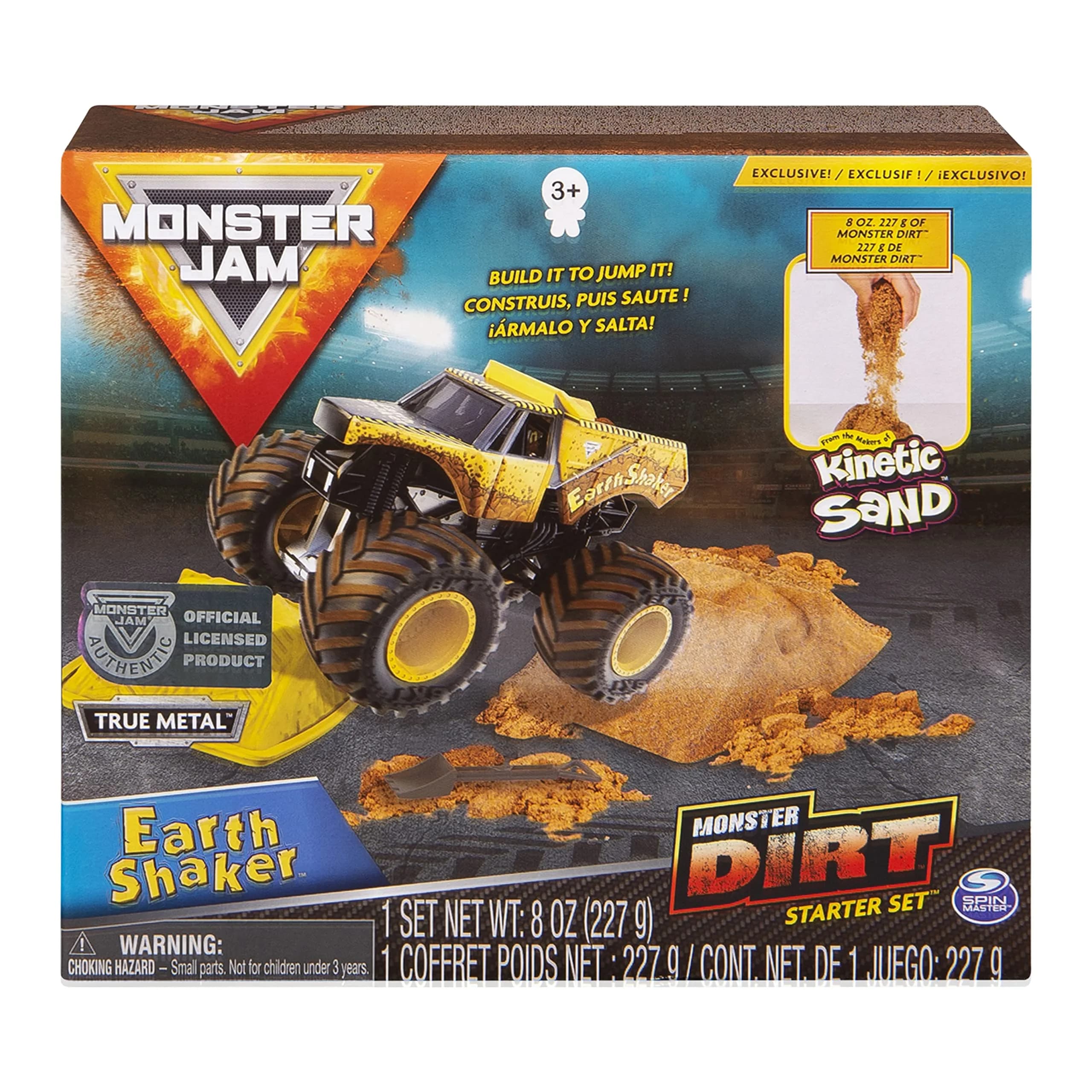 Monster Jam Earth Shaker Monster Dirt Starter Set | 8oz of Synthetic Dirt & Die-Cast Truck for Kids - main product image