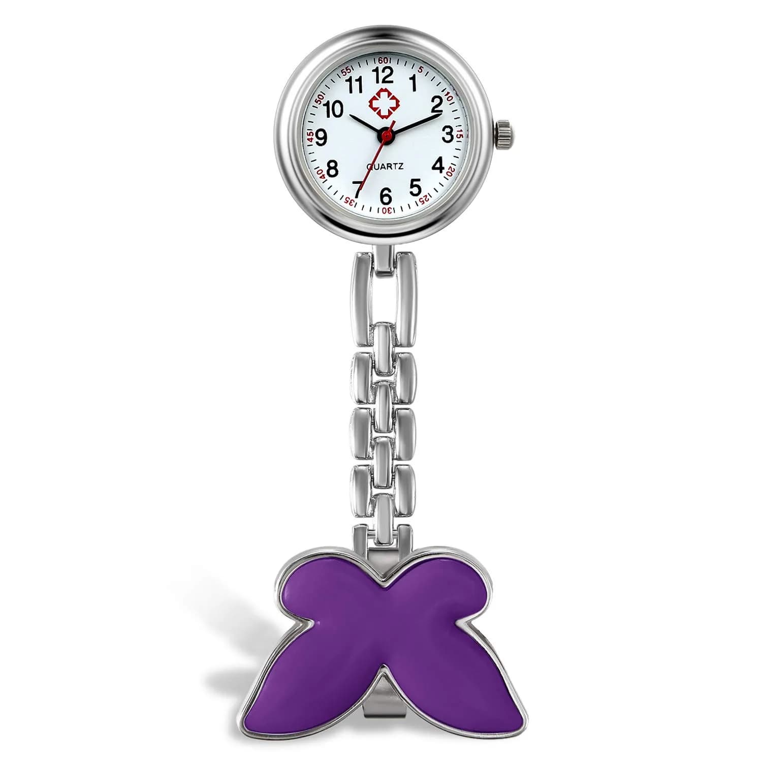 Avaner Butterfly Nurse Watch Clip-On Analog Quartz Fob Pocket Watch 2.6cm - main product image