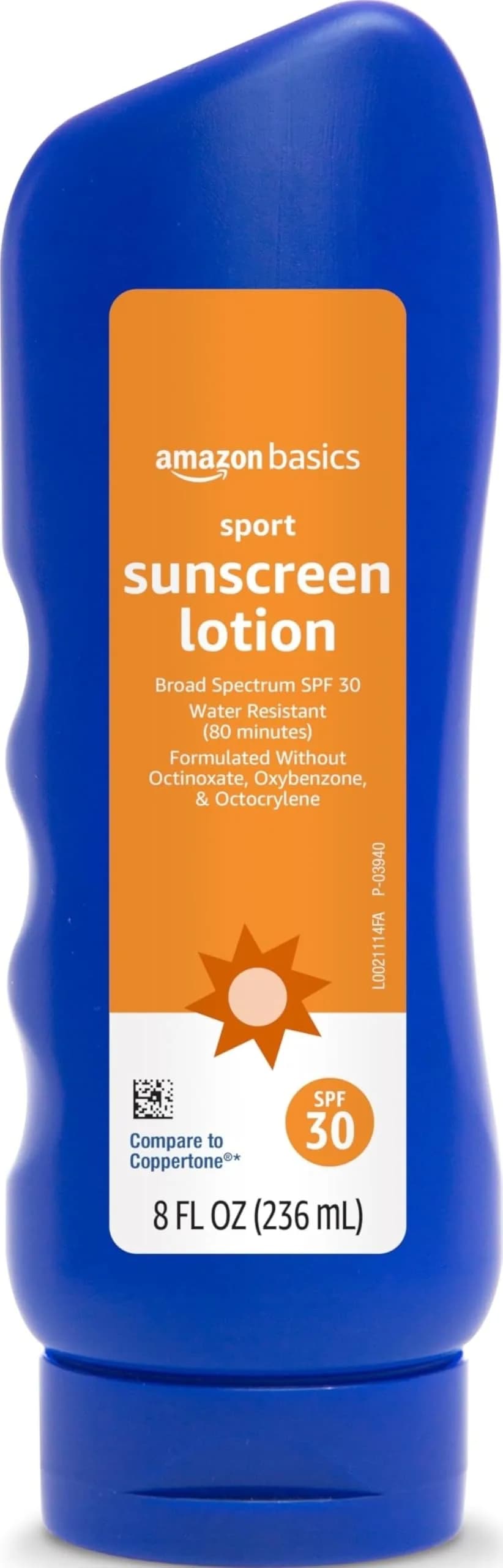 Amazon Brand - Solimo SPF 30 Sunscreen Lotion 236ml (8 Fl Oz) | Broad Spectrum UVA/UVB Protection - main product image