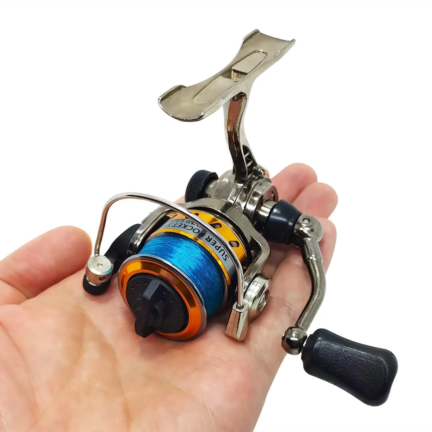 EMMRAGNO Mini 100 Metal Spinning Fishing Reel 125.5g (4.4oz) | 4.3:1 Gear Ratio, 3+1BB, Ambidextrous - main product image