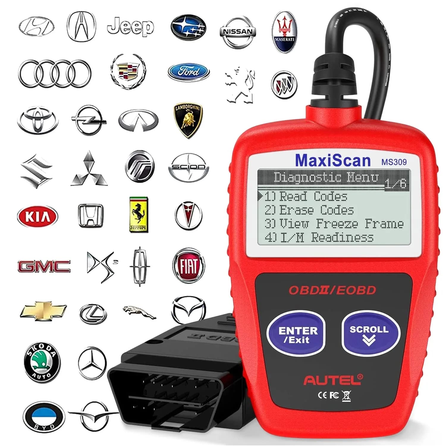 Autel OBD2 Scanner MS309 Universal Car Engine Fault Code Reader | Reads & Clears Codes - main product image