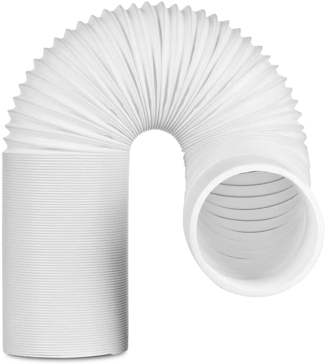 TURBRO Portable Air Conditioner Exhaust Hose 5 Inch Diameter 78 Inch Length White | Expandable & Universal Fit - main product image