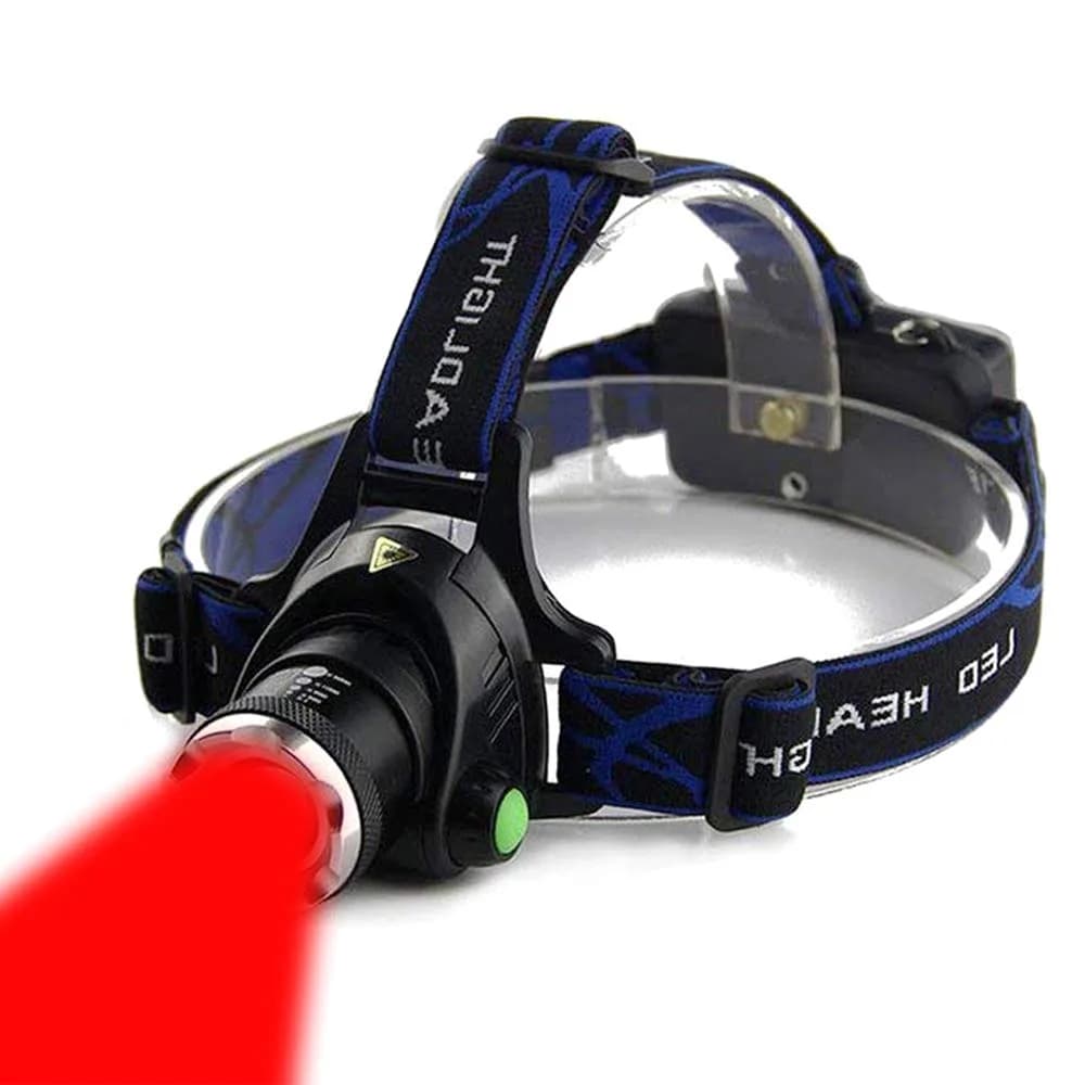 AuKvi Red Light Headlamp with Zoom, 3 Modes & AAA Batteries | 4.6/5 Stars (8 Reviews) - main product image